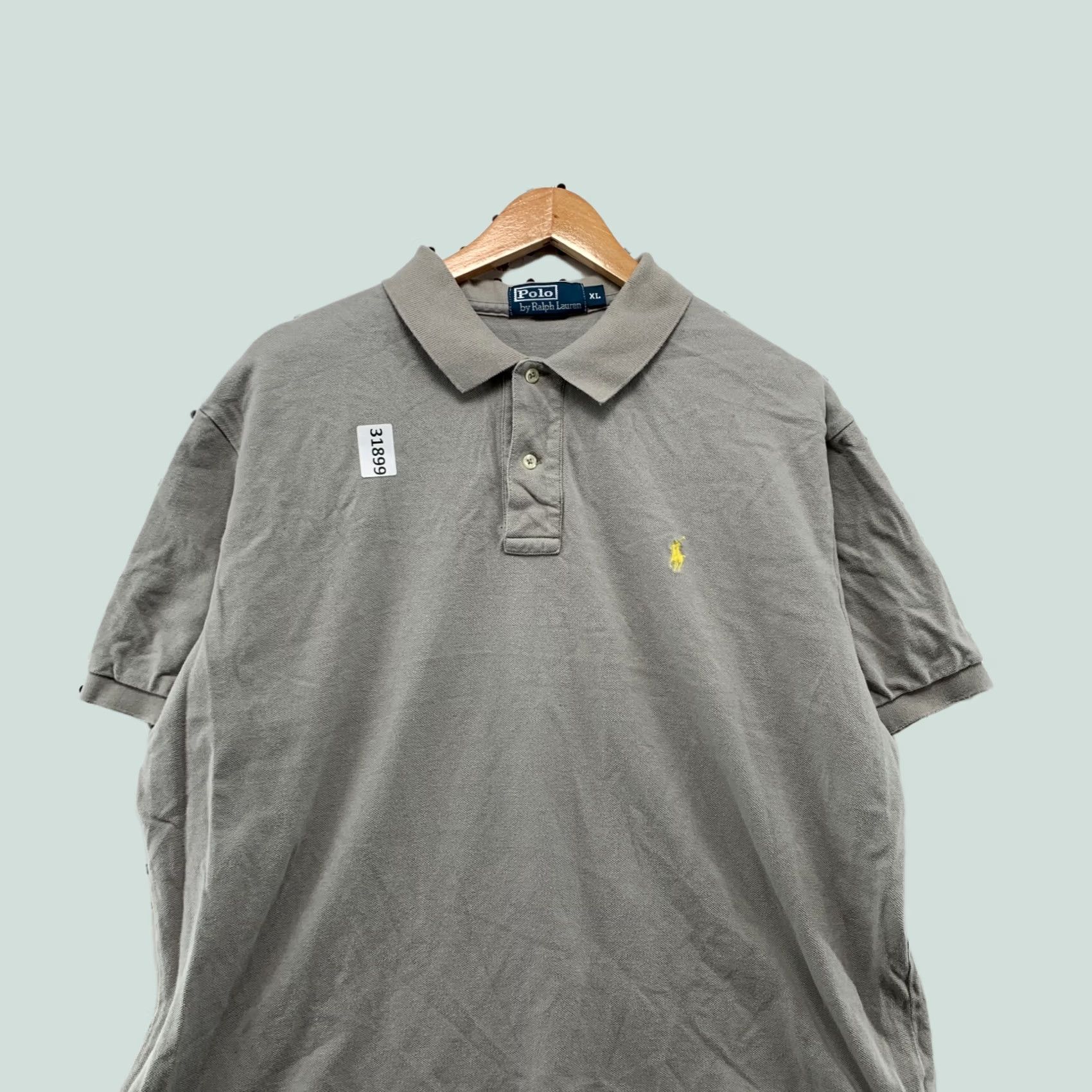 Polo Ralph Lauren Polo Ralph Lauren Shirt Mens XL Gray Yellow Pony Collared Casual 25x28.5 Size US XL / EU 56 / 4 - 1 Thumbnail
