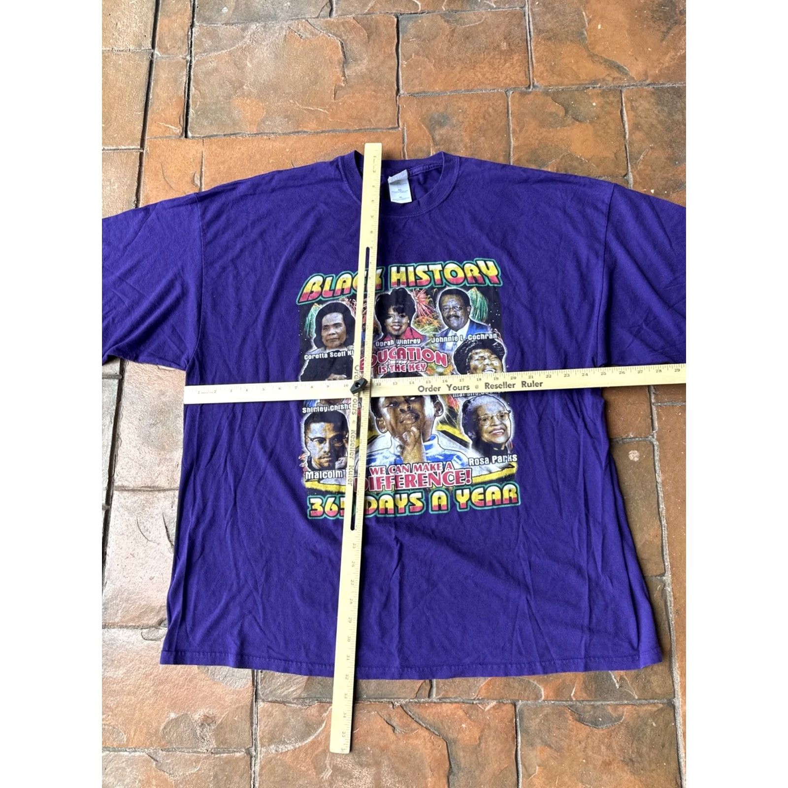 Gildan VINTAGE 90s Y2K Black History Month MLK Double Sided Rap Style T Shirt 3XL Size US XXL / EU 58 / 5 - 4 Thumbnail