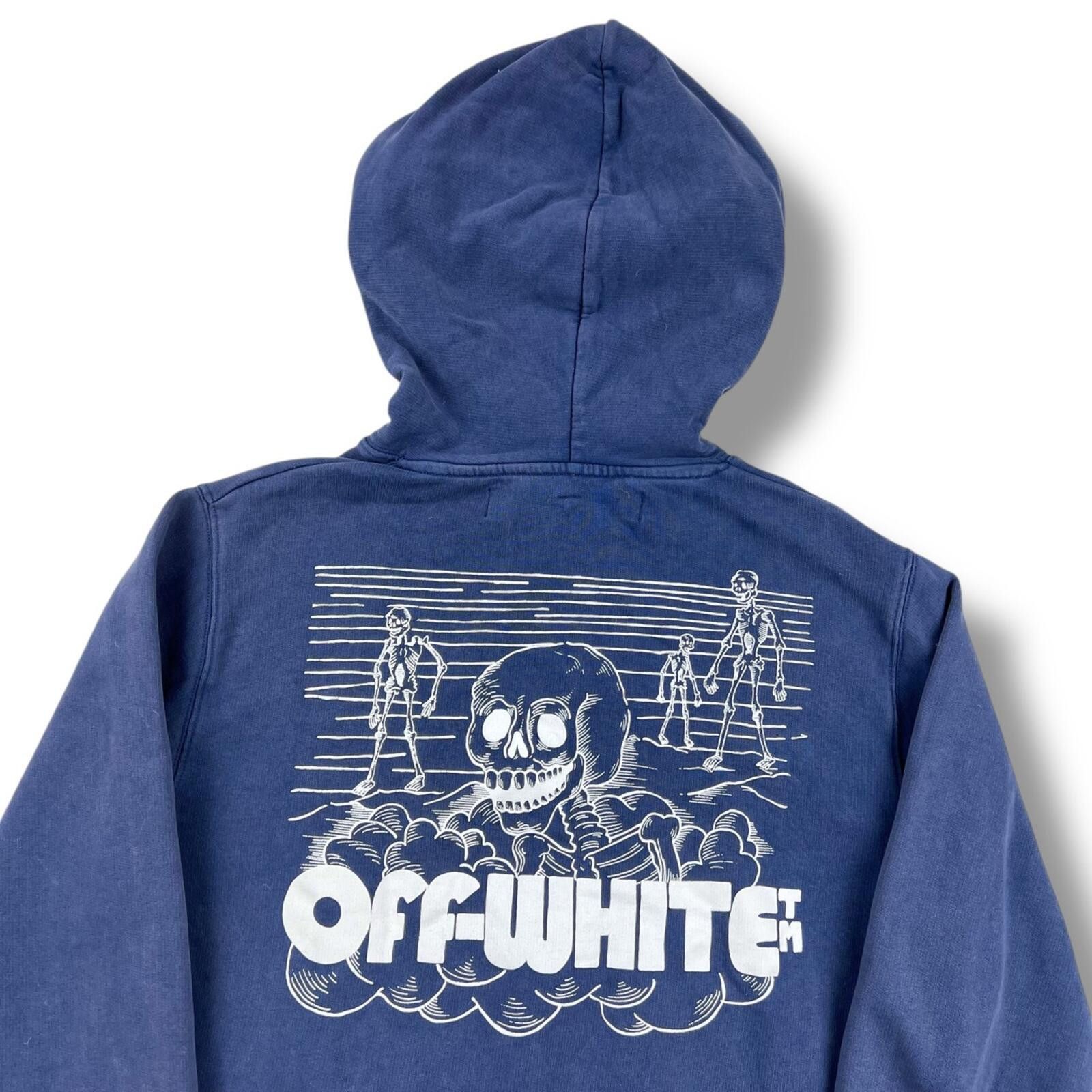 Off-White OFF WHITE Blue multi pascal painting hoodie | Grailed