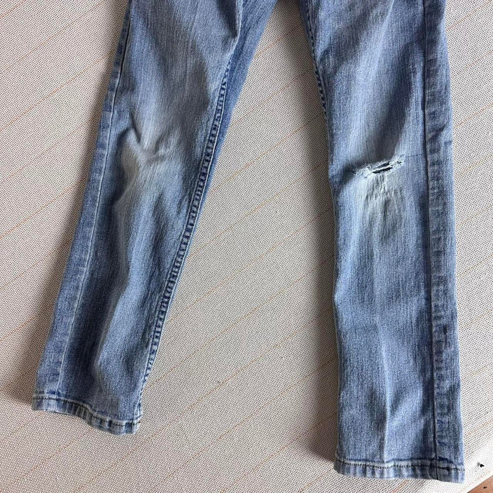 Levi's Levi’s 511 Slim Flex Stretch Youth Jeans Light Wash Rip Size 32" / US 10 / IT 46 - 2 Thumbnail