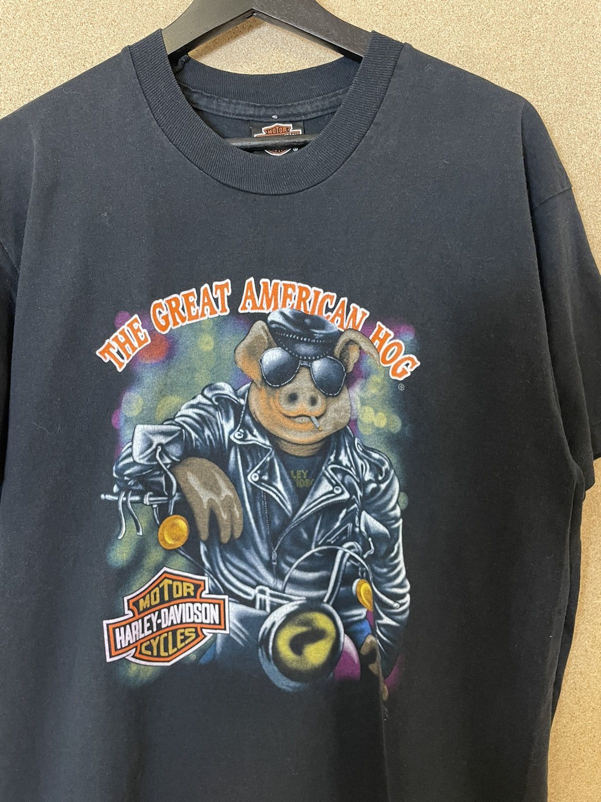 Harley Davidson × Vintage Vintage 1990s Harley-Davidson American Hog 3d emblem - XL Size US XL / EU 56 / 4 - 2 Thumbnail