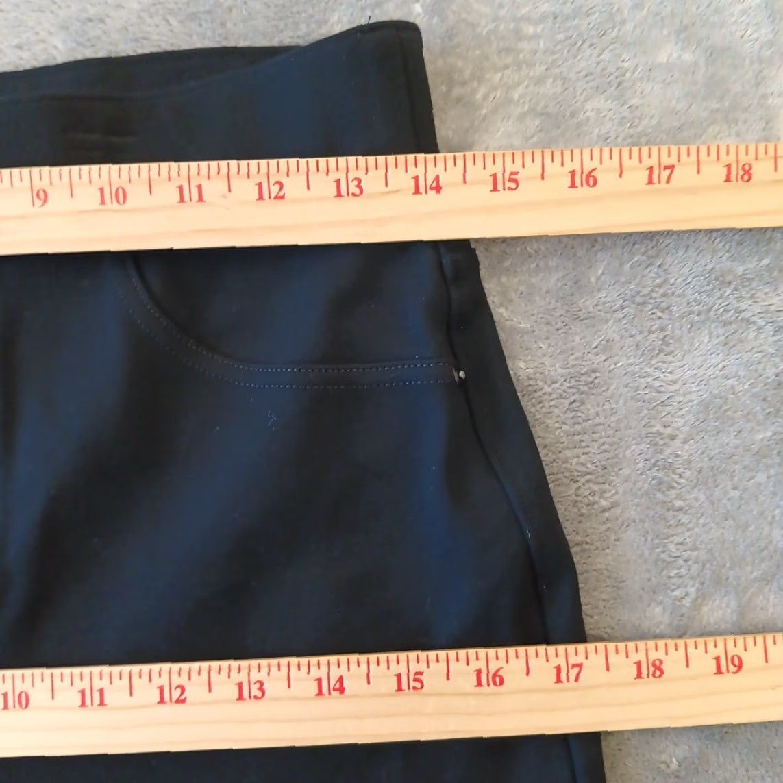 Spanx Spanx Pants Womens M Black Skinny Ankle High Rise Pull On 28x25 Stretch Shaping Elastic Size 32" / US 10 / IT 46 - 2 Thumbnail