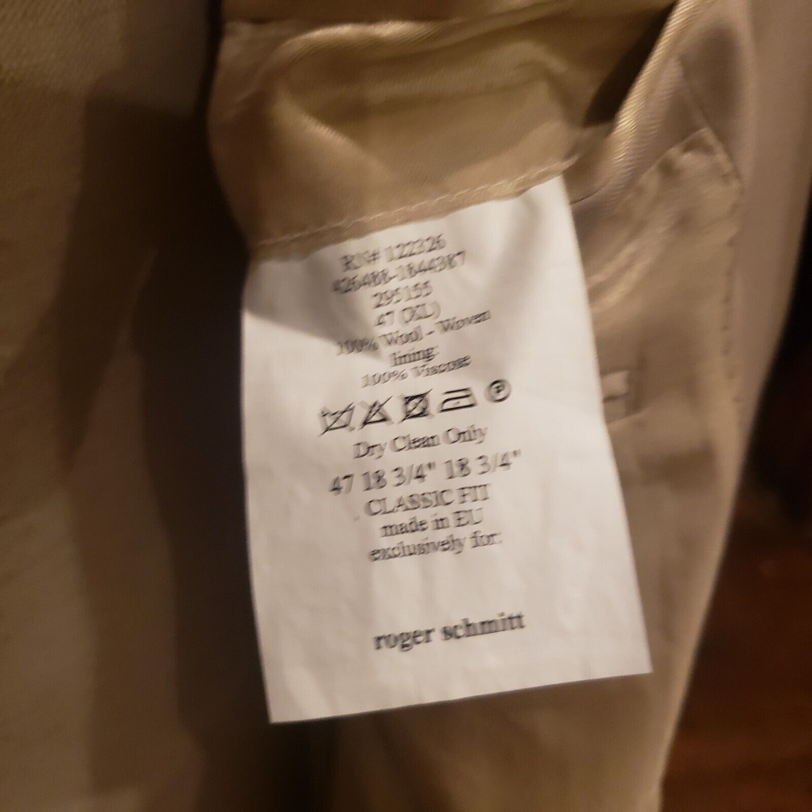 J.Hilburn J.HILBURN VITALE BARBERIS 2 Piece Suit 46 L Pants 38 Size 46L - 5 Thumbnail