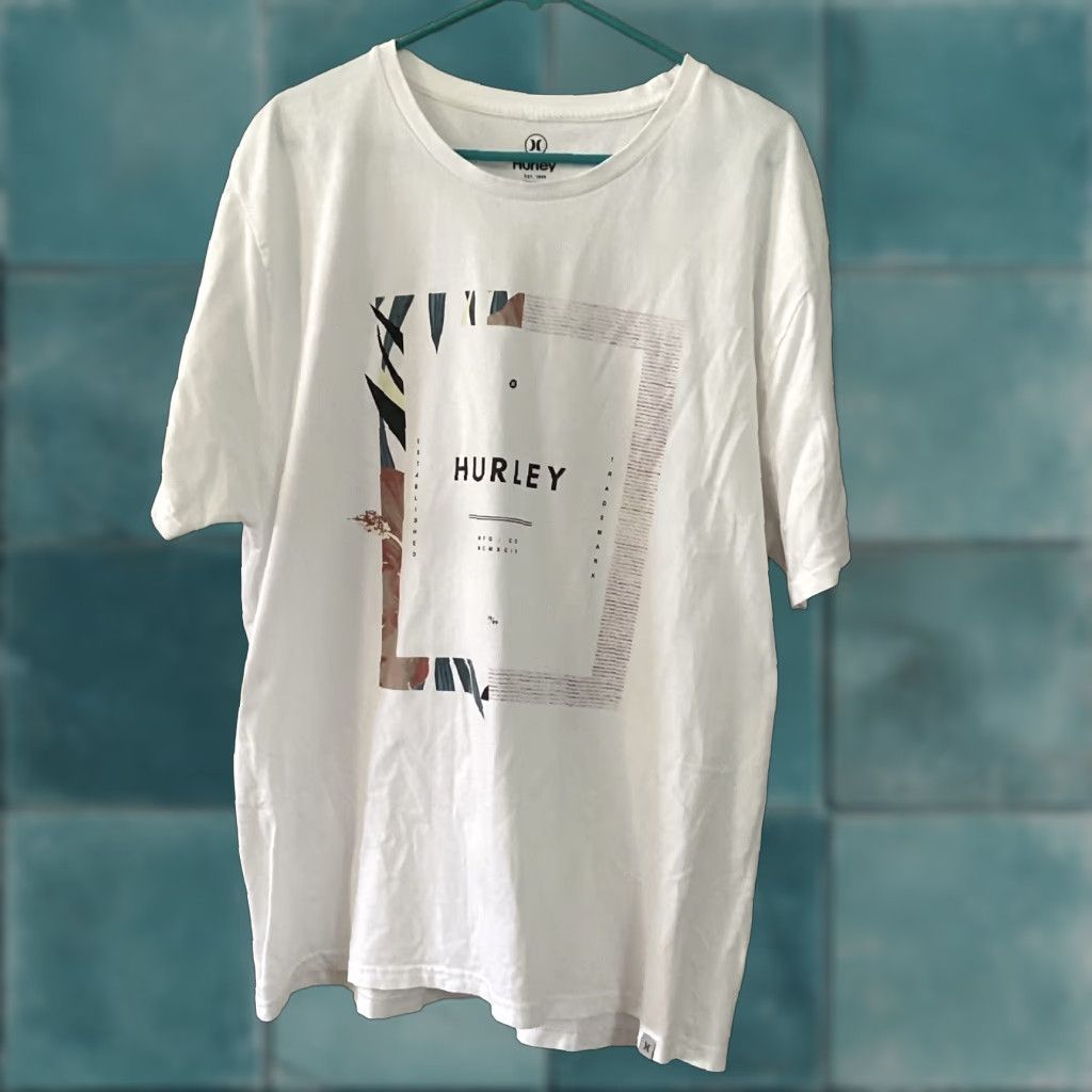 Hurley Hurley Shirt Men XL White Graphic Short Sleeve Crew Neck Surfer Skater Logo T-Shirt Size US XL / EU 56 / 4 - 1 Thumbnail