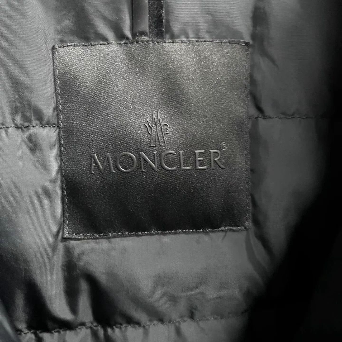 Moncler Moncler Black Logo Embossed Zip Hood Oversized Down Jacket Size US XXL / EU 58 / 5 - 3 Thumbnail