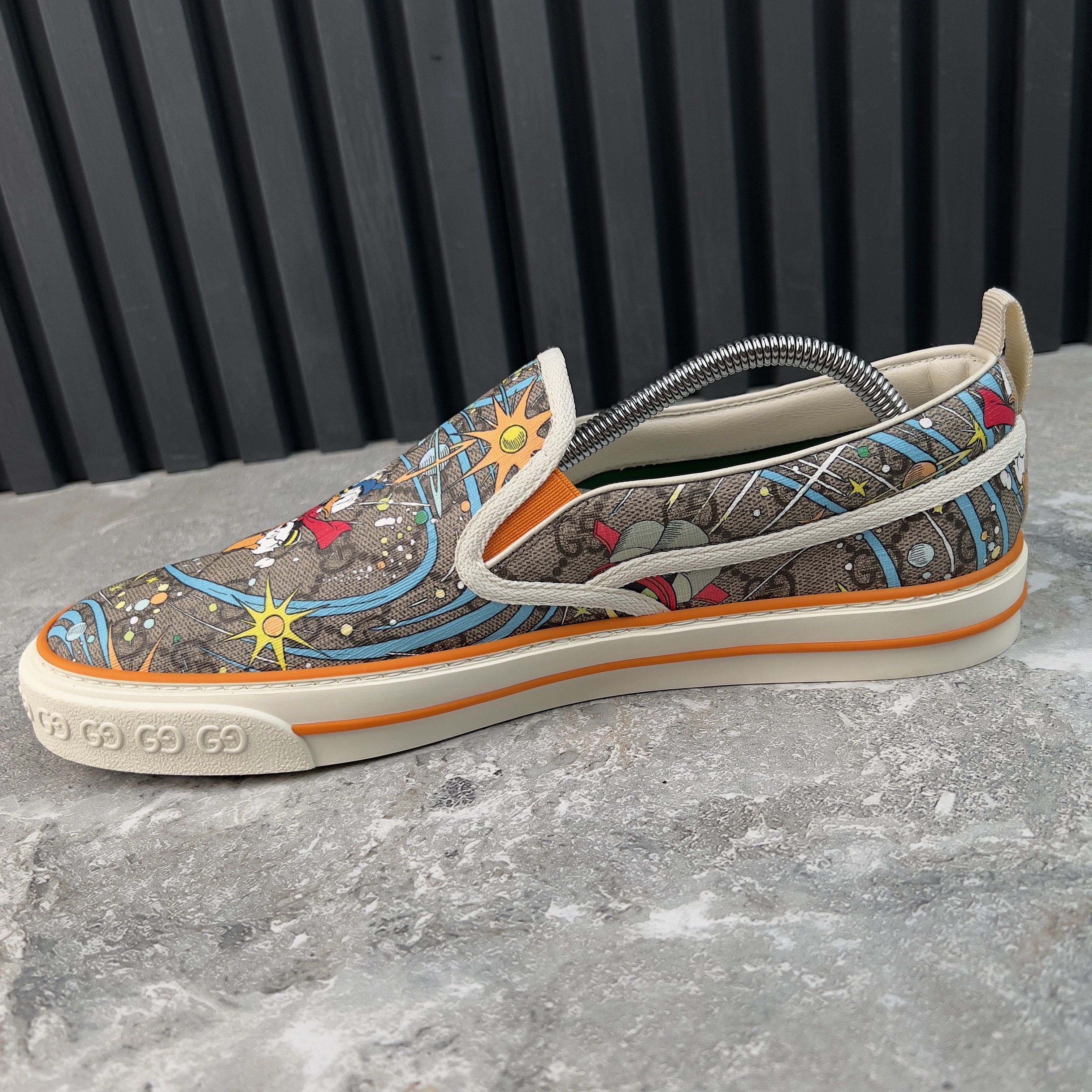 Gucci Tennis 1977 Disney Sneakers Slip On Supreme GG Canvas Ebony Size US 9.5 / EU 42-43 - 5 Thumbnail