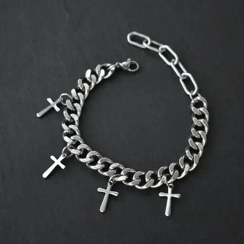 Designer × Jewelry Titanium Steel Link Chain Necklace for Men Women Size ONE SIZE - 1 Thumbnail