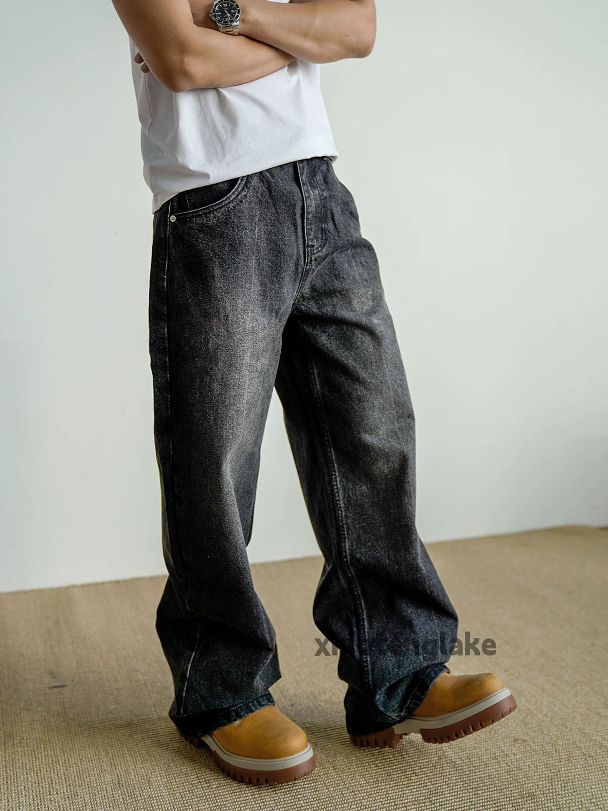 Jean × Vintage washed faded cleanfit loose y2k work yuppie jeans Size US 34 / EU 50 - 5 Thumbnail