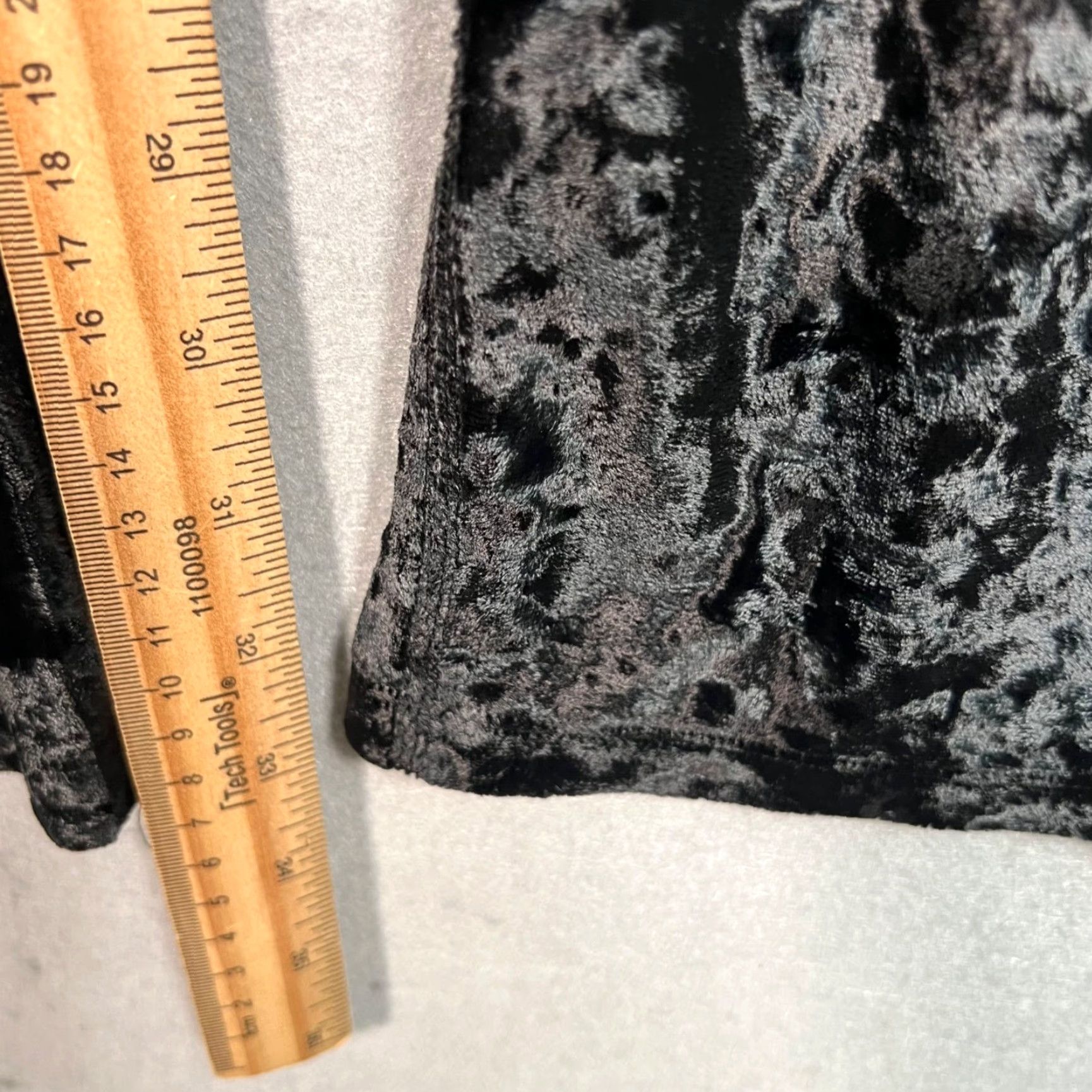 Splits59 VINTAGE Splits59 Womens Black Velvet Flared Leggings Pants M Size 32" / US 10 / IT 46 - 6 Thumbnail
