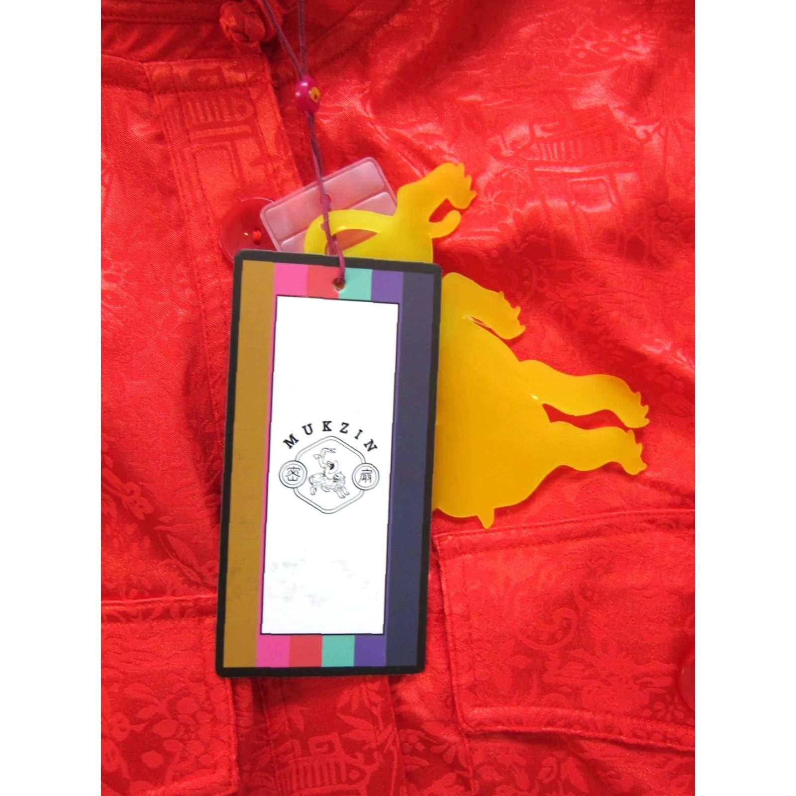 Vintage NWT Mukzin Red Satin Silky Pocket Button Down Long Sleeve Asian Blouse S 160/84A Red Satin Blouse with Pockets Size S / US 4 / IT 40 - 4 Thumbnail