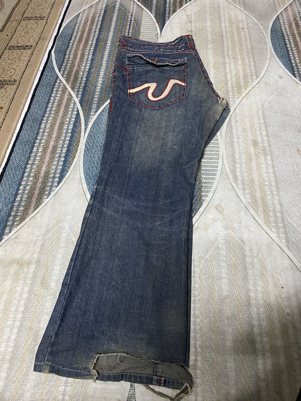 Jean × Vintage Vintage Laguna Beach Jeans Distressed Jean Boot Cut Made Usa Size US 42 / EU 58 - 8 Thumbnail