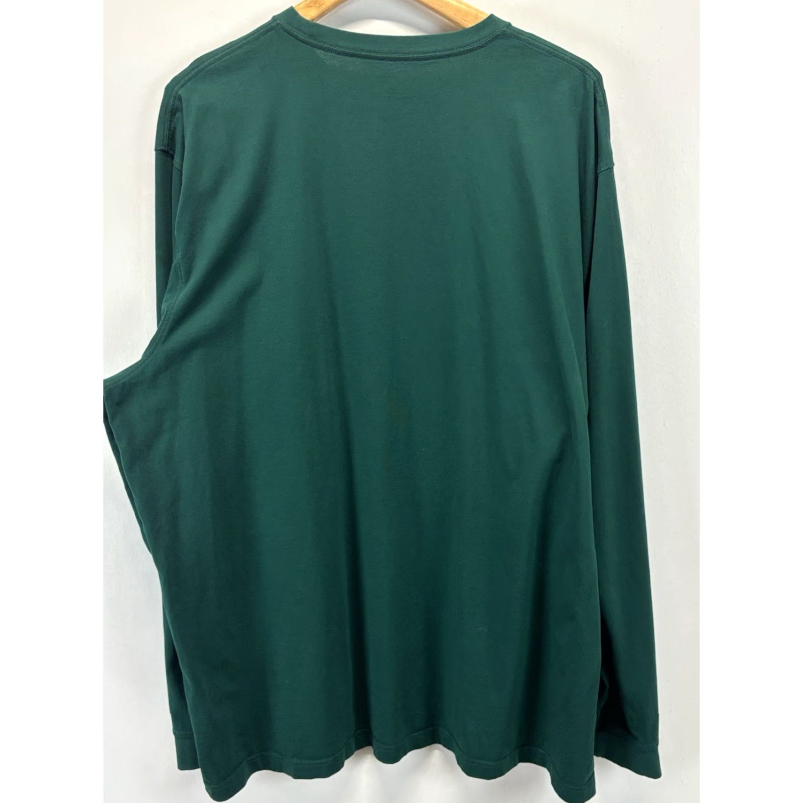 Vintage L.L. Bean Long Sleeve Cotton T-Shirt Sz 3XLT Men's Dark Green Big & Tall Crew Neck Size US XXL / EU 58 / 5 - 3 Thumbnail