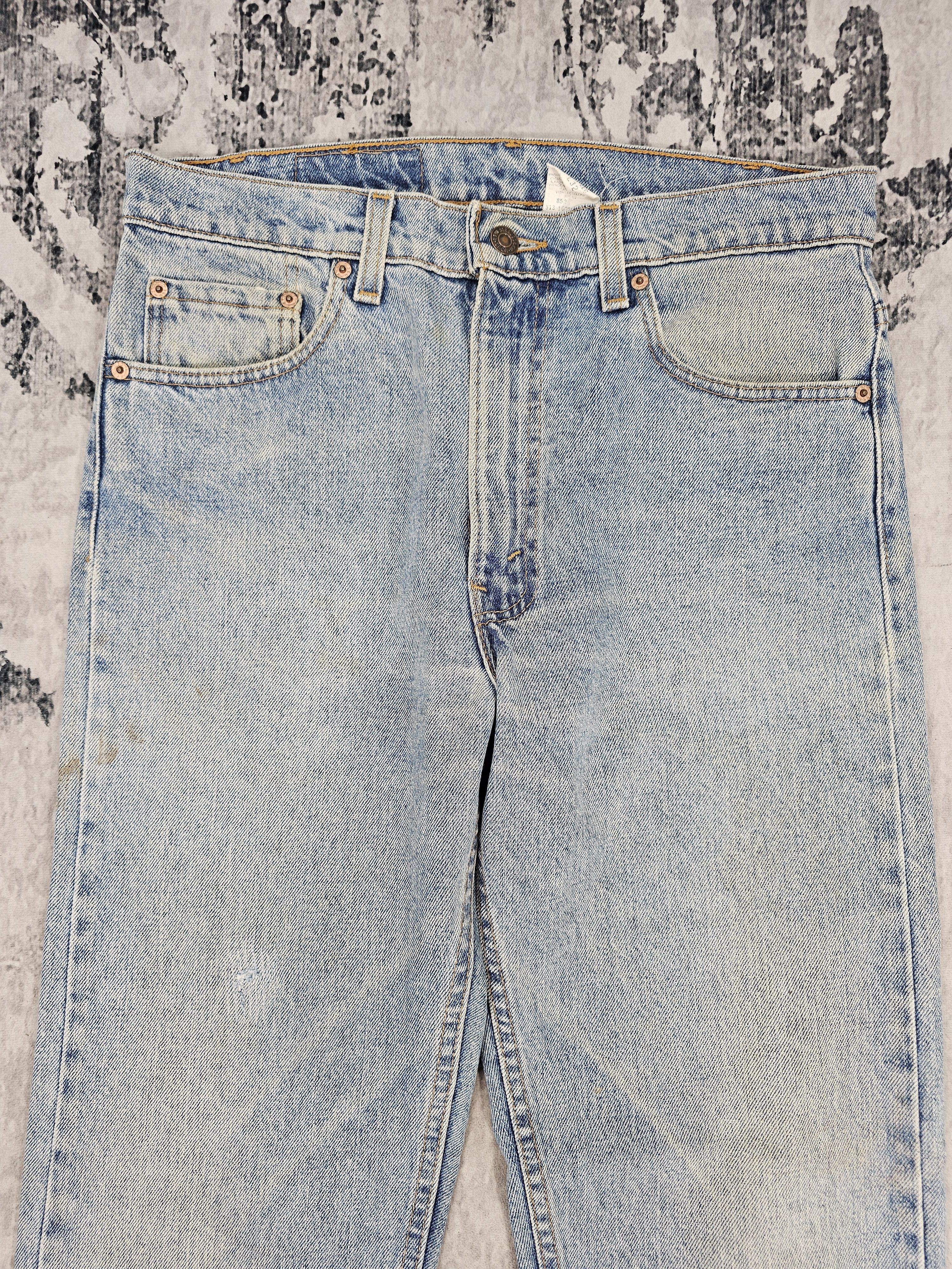 Levi's Vintage Clothing Vtg 90'S LEVIS 505 Light Blue Stain Ripped Blue Jeans L0501 Size US 32 / EU 48 - 9 Thumbnail