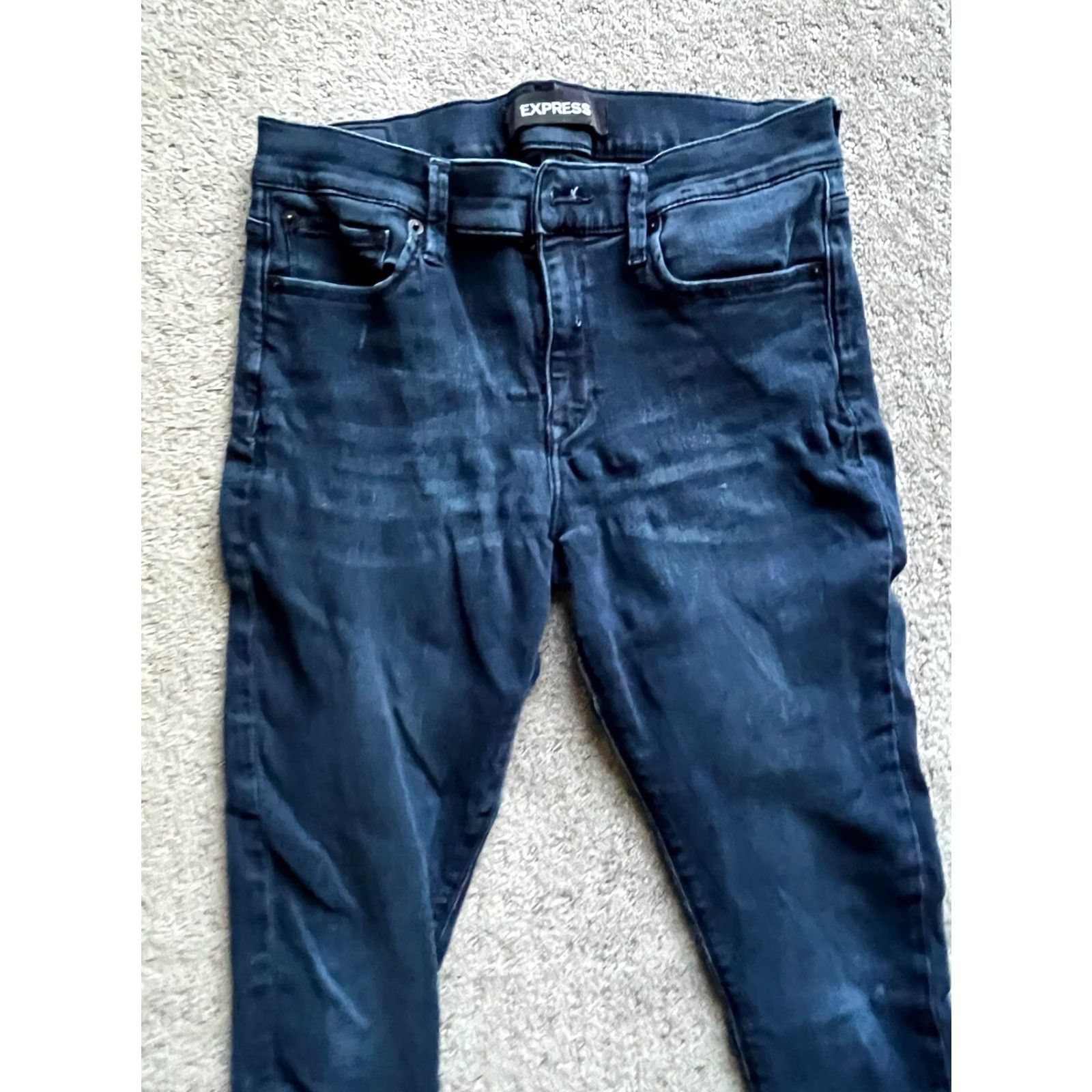 Express Express Jeans Adult Size 6 Blue Denim Mid Rise Ankle 5-Pocket Cotton Blend Machine Washable Womens Size 28" / US 6 / IT 42 - 2 Thumbnail