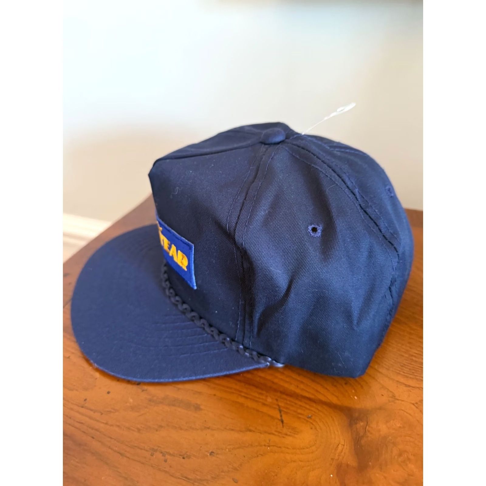 Roper VINTAGE Goodyear Tires SnapBack Hat Navy Blue Rope Men's One Size Adjustable Canvas Cotton Size ONE SIZE - 2 Thumbnail