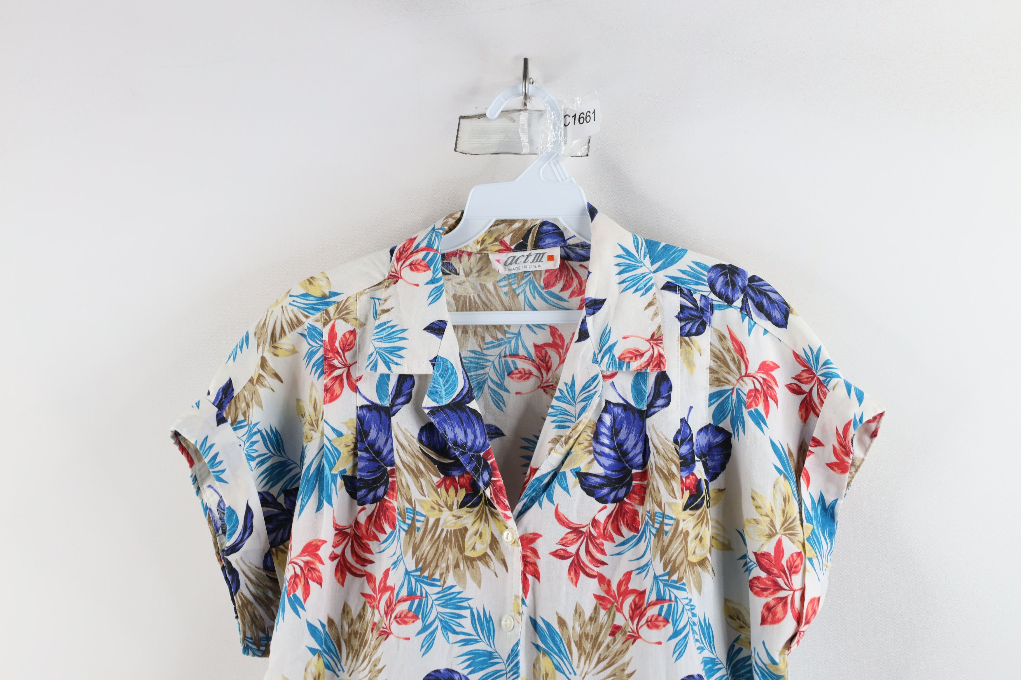 Vintage Vintage 80s 90s Streetwear Cuffed Hawaiian Button Shirt USA Size XL / US 12-14 / IT 48-50 - 2 Thumbnail