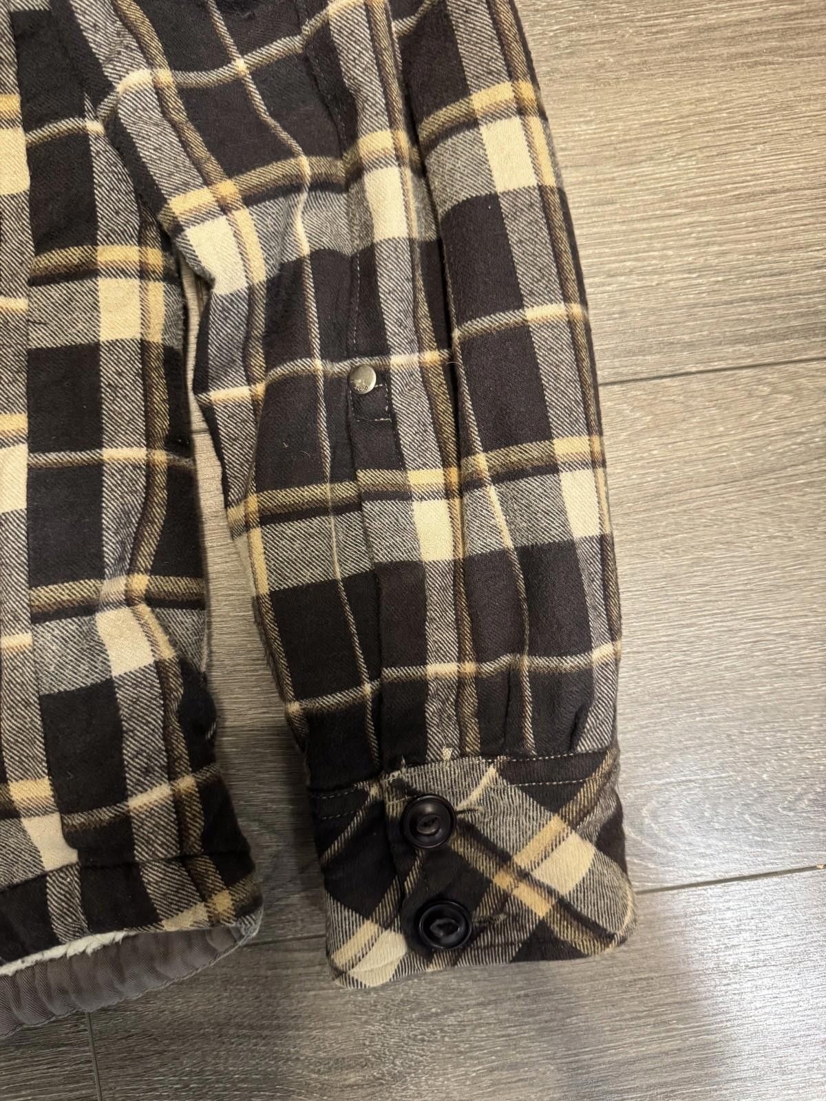 Billabong Billabong Brown & White Plaid Sherpa Lined Flannel Jacket Size US XL / EU 56 / 4 - 5 Thumbnail