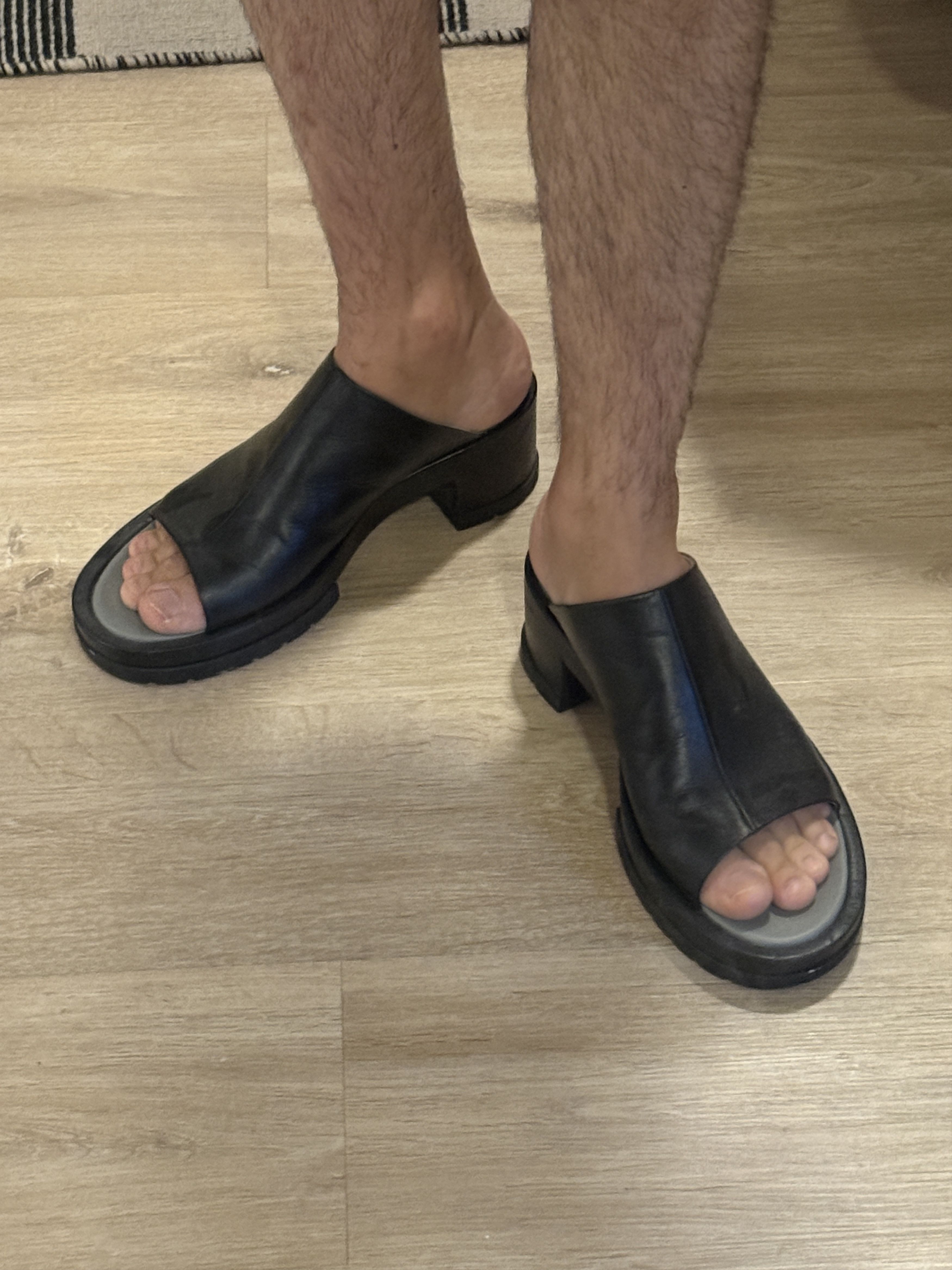 Other Black leather sandals Size US 10 / EU 43 - 2 Thumbnail