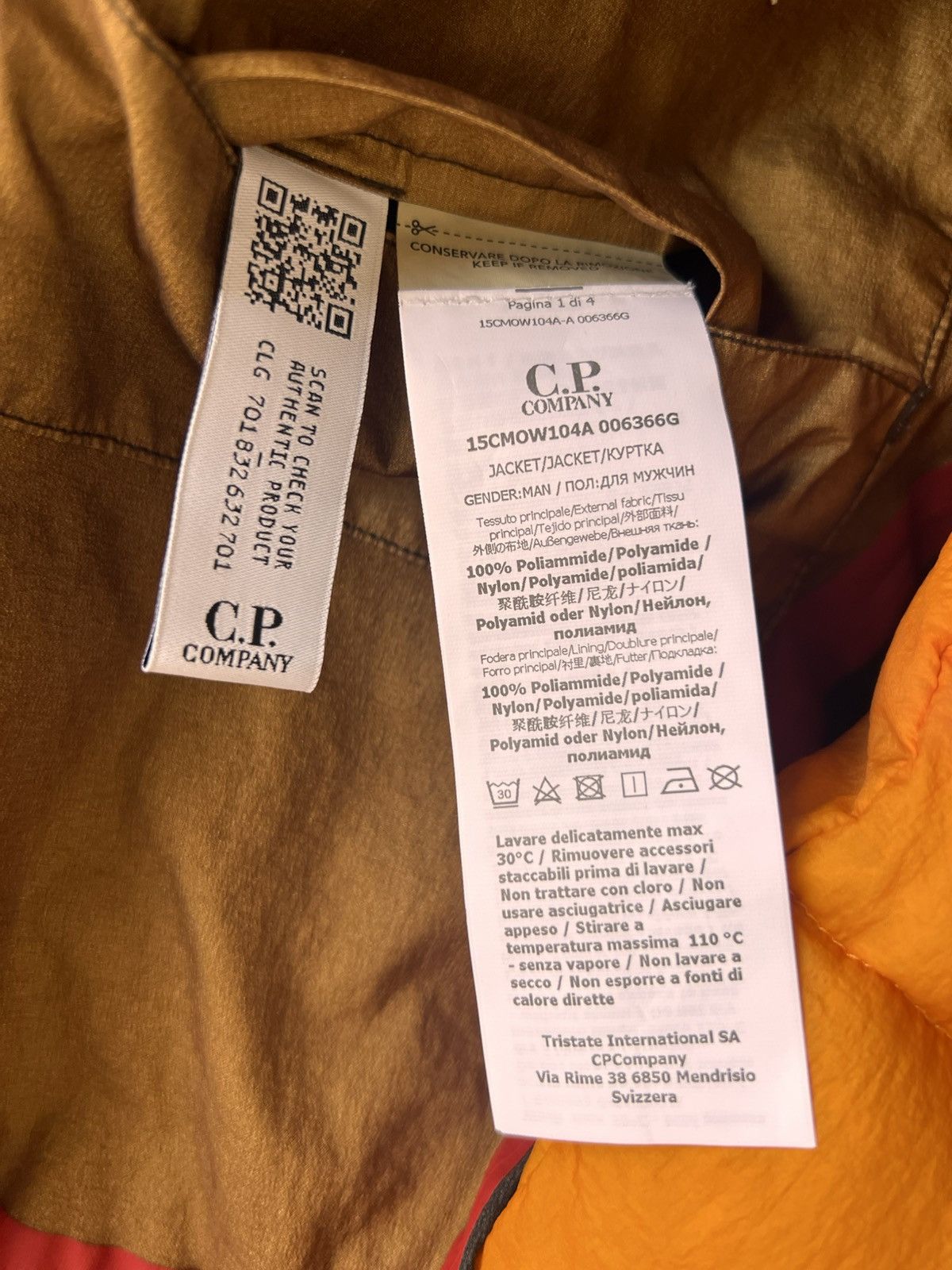 C.P. Company C.P Company GORE-TEX Jacket orange Green Infinium Down Liner Size US S / EU 44-46 / 1 - 23 Thumbnail