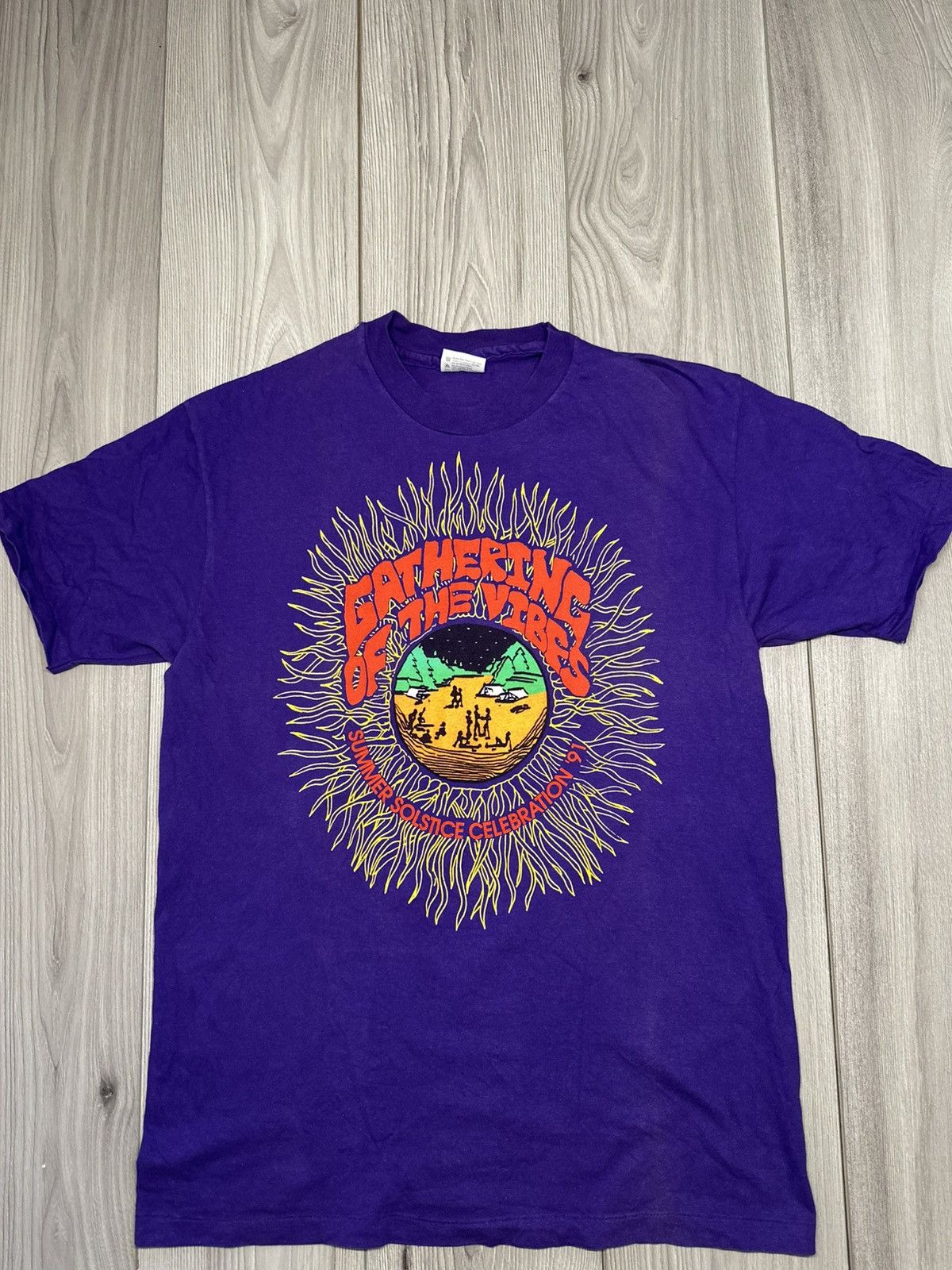 Vintage Gathering of the vibes summer solstice celebration 1991 Size US XL / EU 56 / 4 - 5 Thumbnail