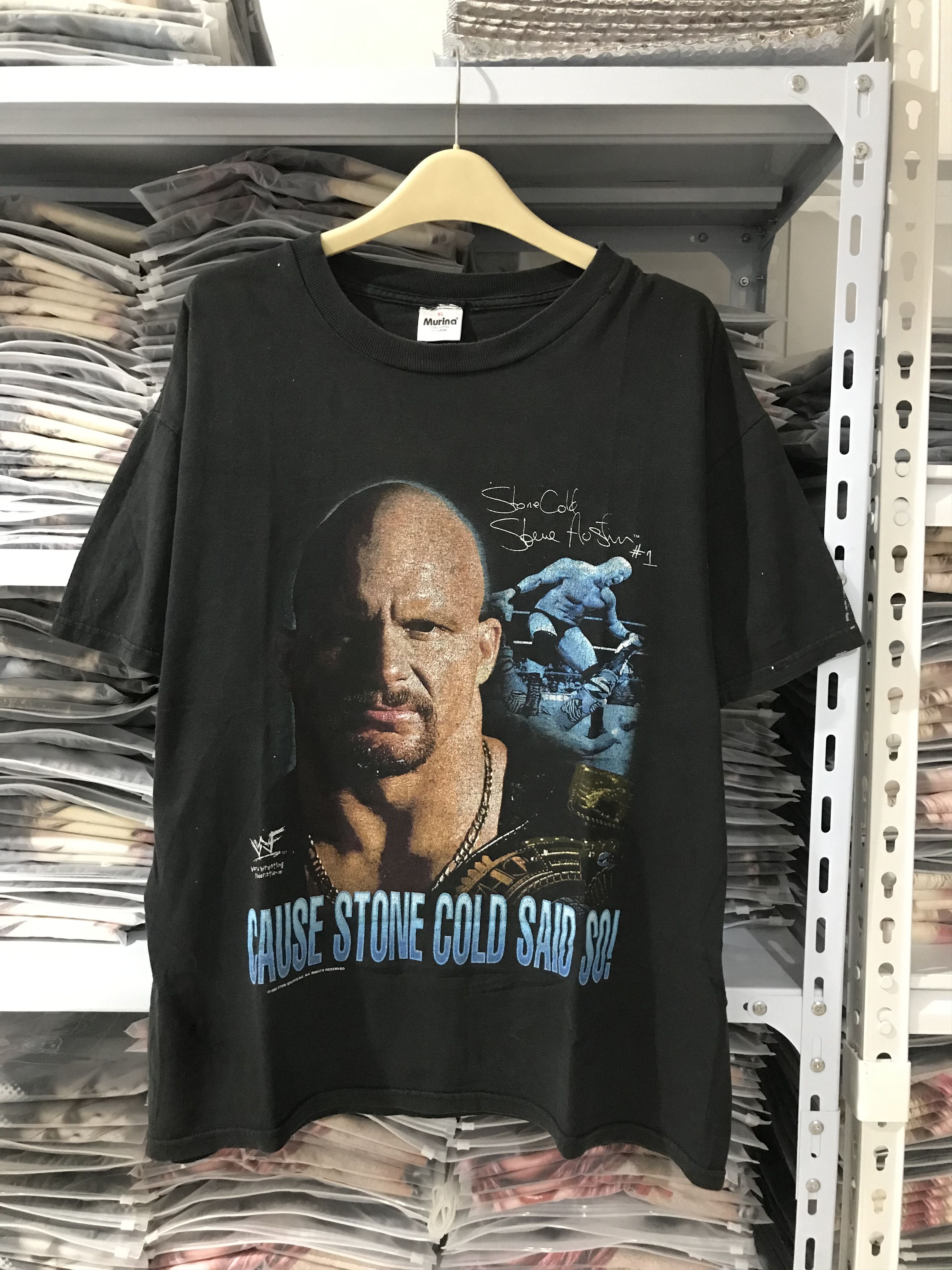Vintage × WWE × WWF Vintage Stone Cold 1998 Size US L / EU 52-54 / 3 - 1 Thumbnail