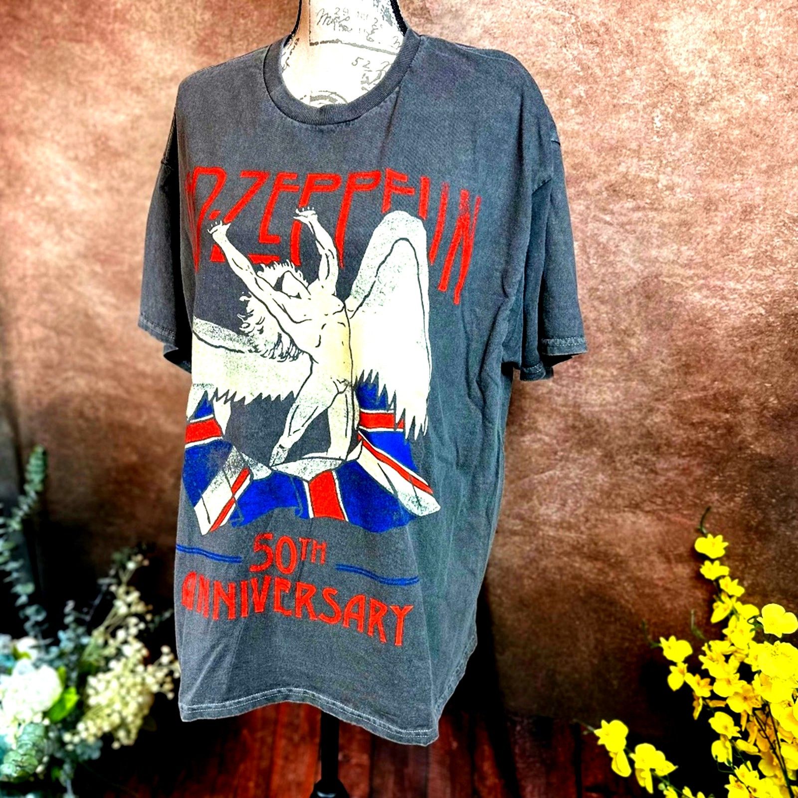Led Zeppelin Led Zeppelin Licensed 50th AnniversaryT-Shirt-Black/Grey L Size US L / EU 52-54 / 3 - 9 Thumbnail