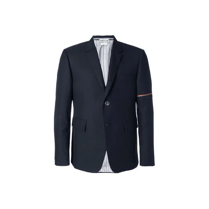 Thom Browne Thom Browne Striped Single Button Blazer for Men Size US S / EU 44-46 / 1 - 1 Thumbnail
