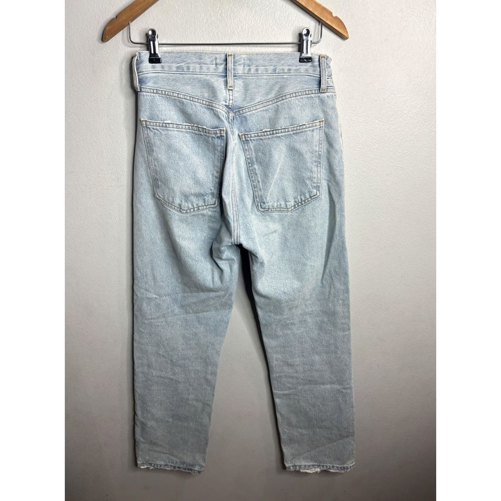 Agolde VINTAGE AGOLDE 90s Pinch Jeans Womens 29 Blue Light Wash Mom Fit Button Fly Denim Ladies Size 29" - 4 Thumbnail