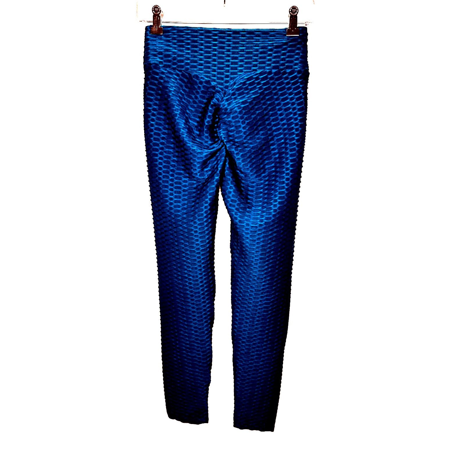 Other Dark Blue Embossed Scrunch Butt Yoga Pant Medium Size 30" / US 8 / IT 44 - 3 Thumbnail