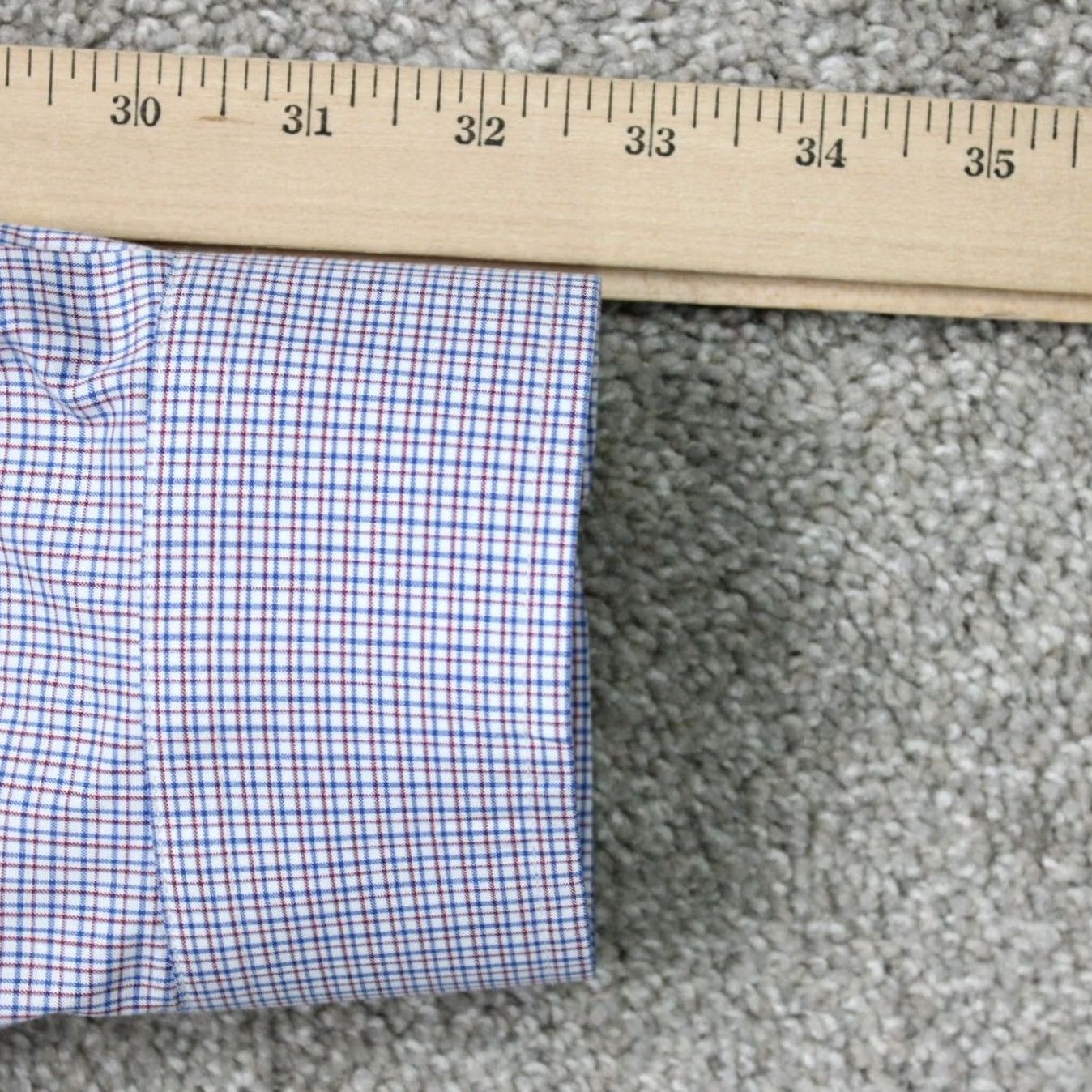 Jos. A. Bank Jos A Bank Shirt Men 20, 36 Blue/Red Traveler Traditional Fit Cotton Long Sleeve Size US XXL / EU 58 / 5 - 6 Thumbnail