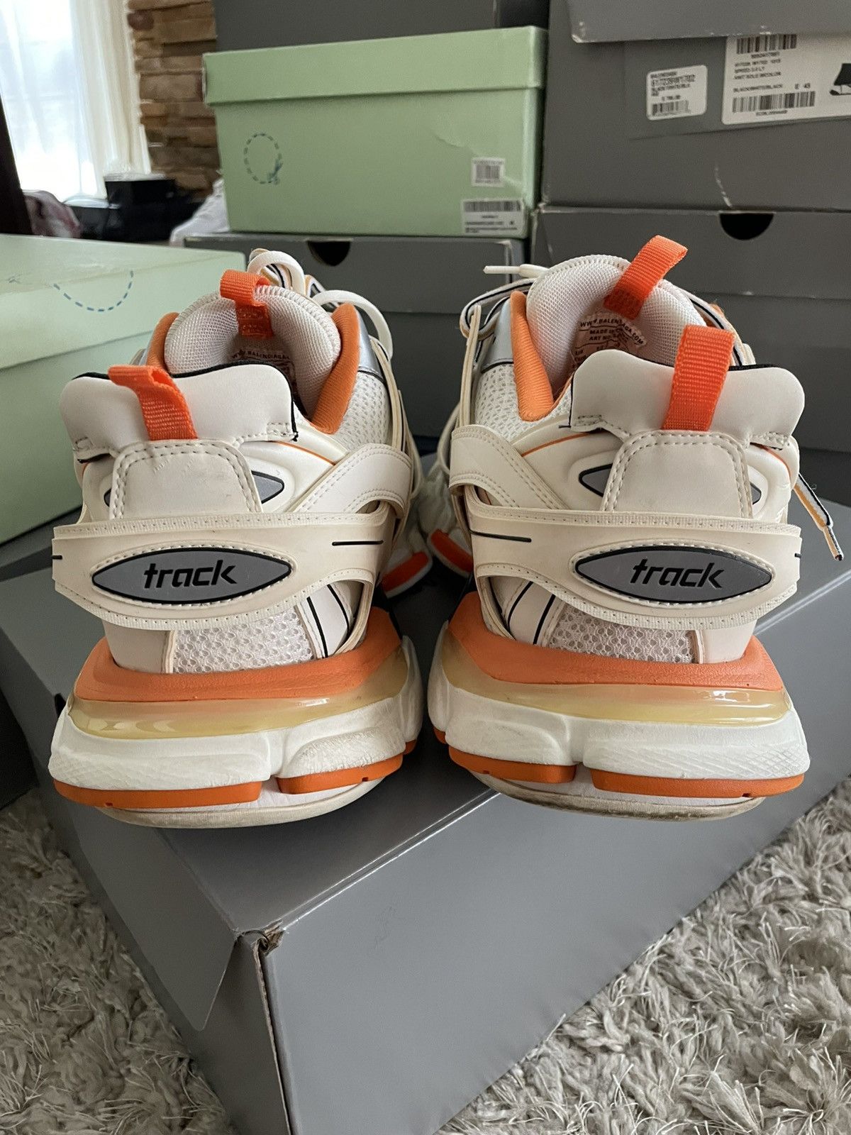 Balenciaga Balenciaga Track Runner White/Orange Size US 13 / EU 46 - 6 Thumbnail