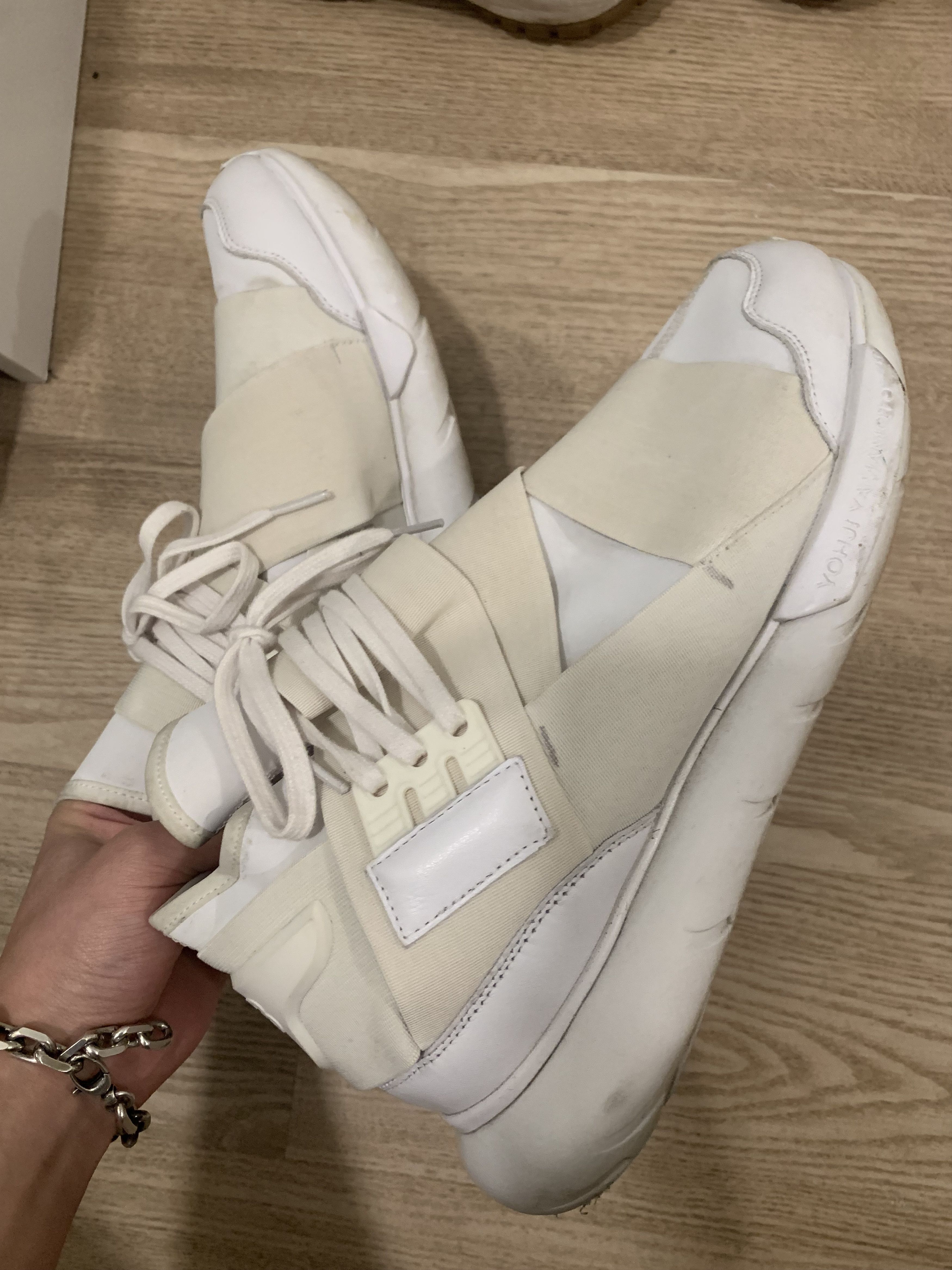 Y-3 × Yohji Yamamoto y3 adidas qasa high white shoes size 10 Size US 10 / EU 43 - 2 Thumbnail