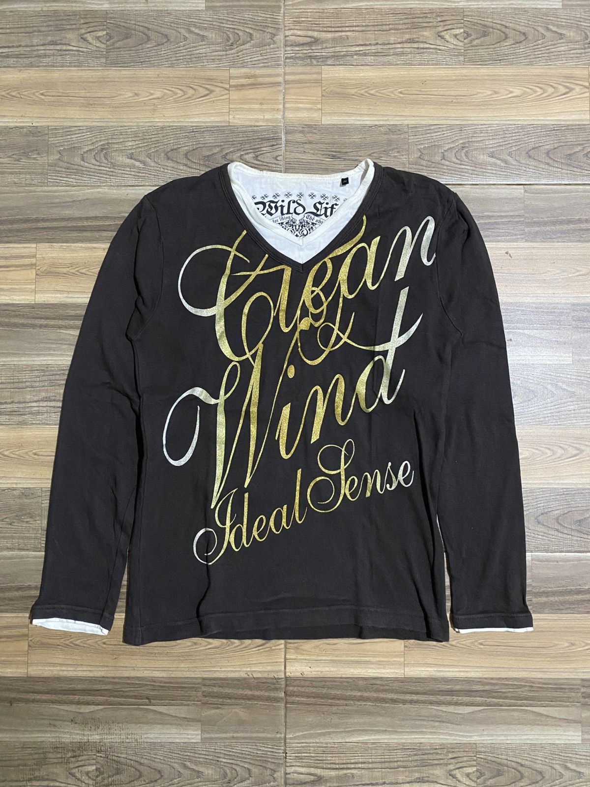 Japanese Brand CLEAN WIND IDEAL SENSE WILD LIFE POEM LONG SLEEVE TEE Size US M / EU 48-50 / 2 - 1 Thumbnail