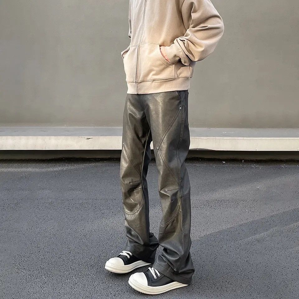 Japanese Brand × Vintage Leather Pants Men Streetwear Casual Size US 33 - 2 Thumbnail