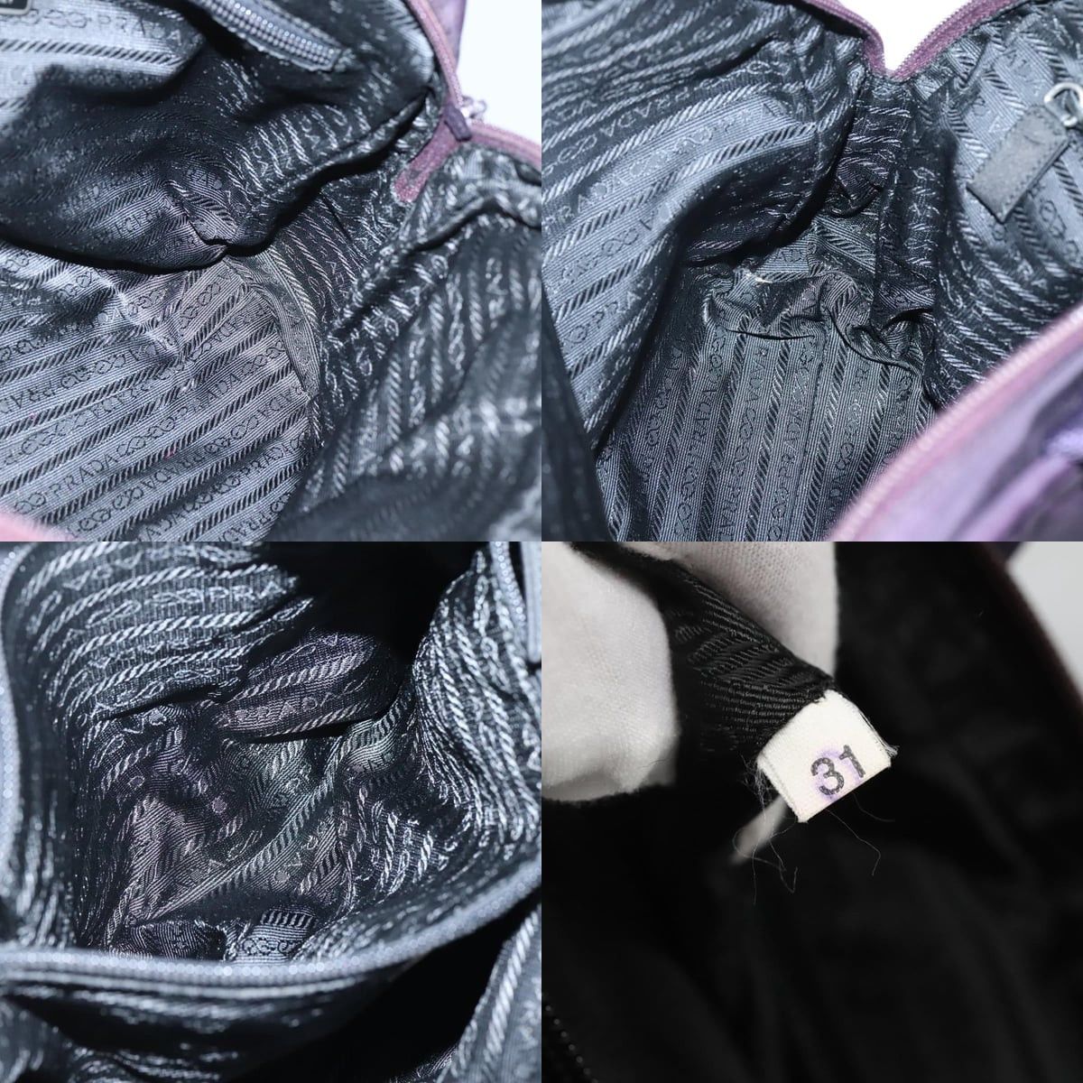 Prada PRADA Hand Bag Nylon Purple Silver Size ONE SIZE - 12 Thumbnail