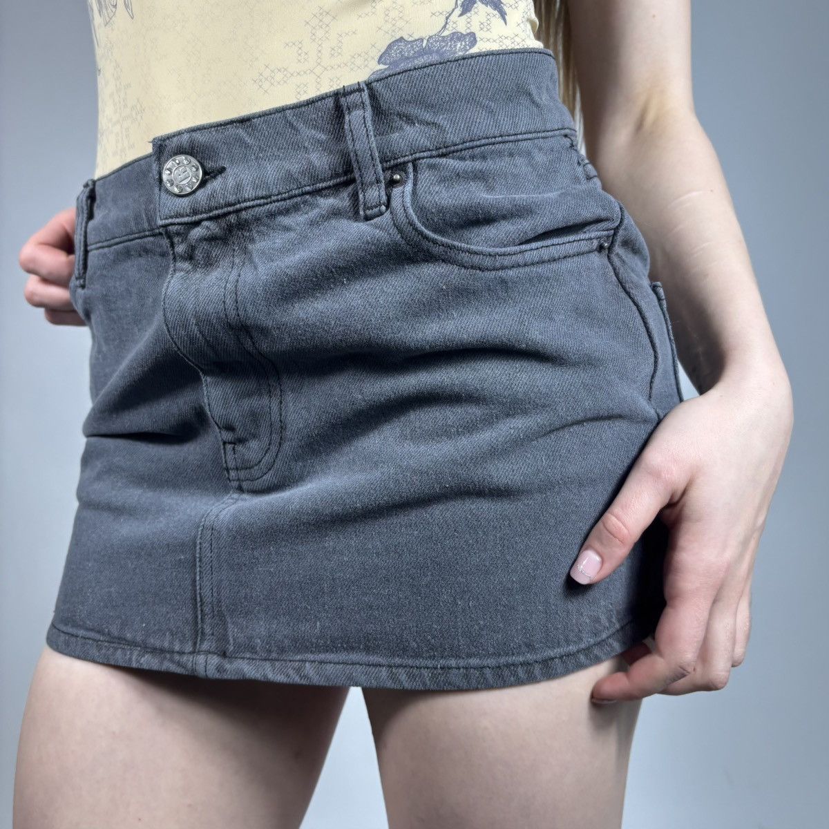 ROTATE Vintage Y2K Rotate Denim Retro Mini Skirt 90s Style Size 26" / US 2 / IT 38 - 12 Thumbnail
