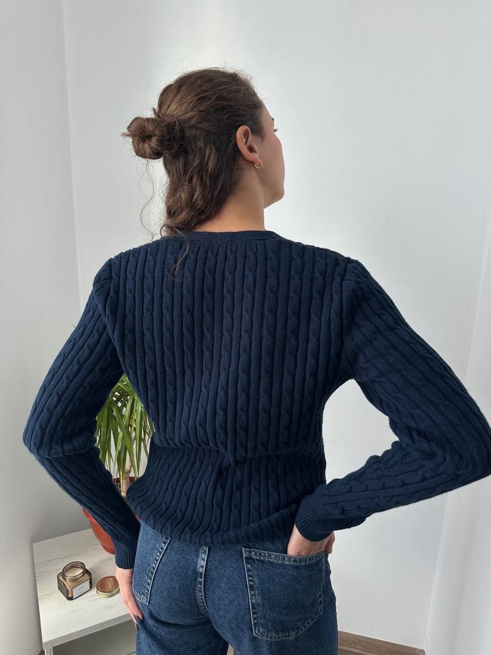Vintage Vintage Cardigan Blue Jumper Pullover Womens Sweater Size L / US 10 / IT 46 - 7 Thumbnail