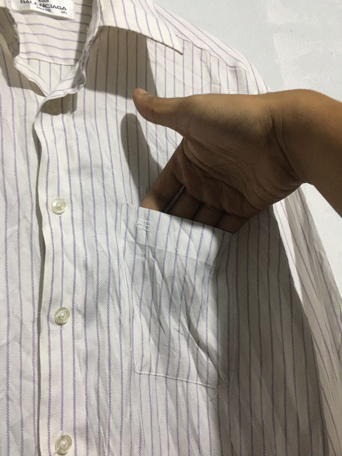 Balenciaga BALENCIAGA STRIPED SHIRT BUTTON UPS Size US M / EU 48-50 / 2 - 4 Thumbnail