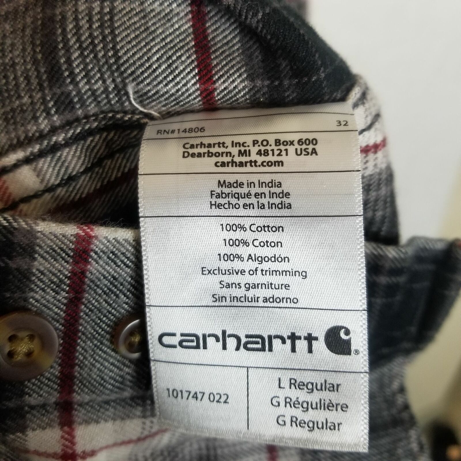 Carhartt Carhartt Mens Trumbull Midweight Flannel Shirt Plaid L Gorp Size US L / EU 52-54 / 3 - 8 Thumbnail