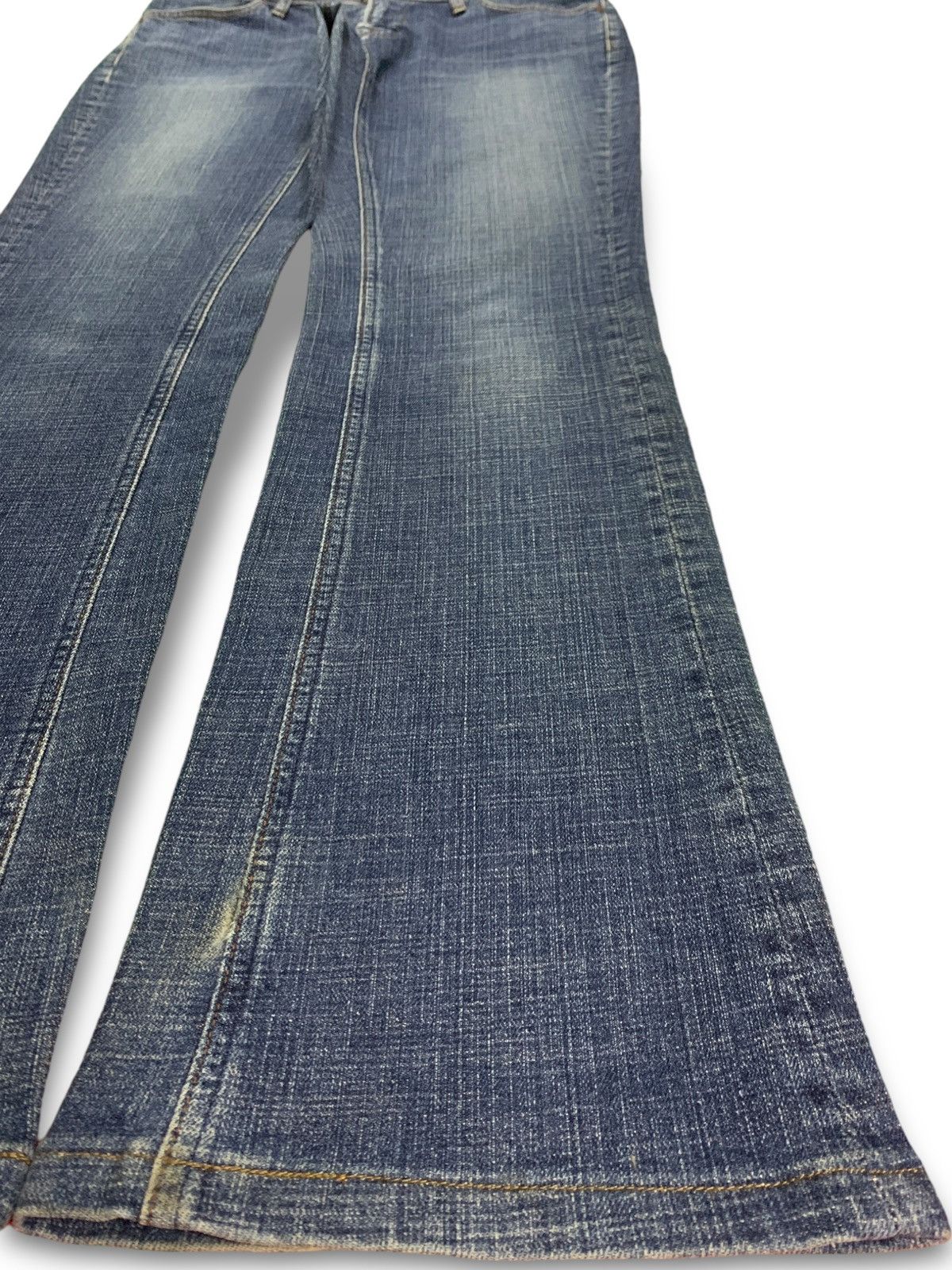 Japanese Brand Vintage Japanese Brand Faded Wash Flare Style Jeans Size 31" - 7 Thumbnail