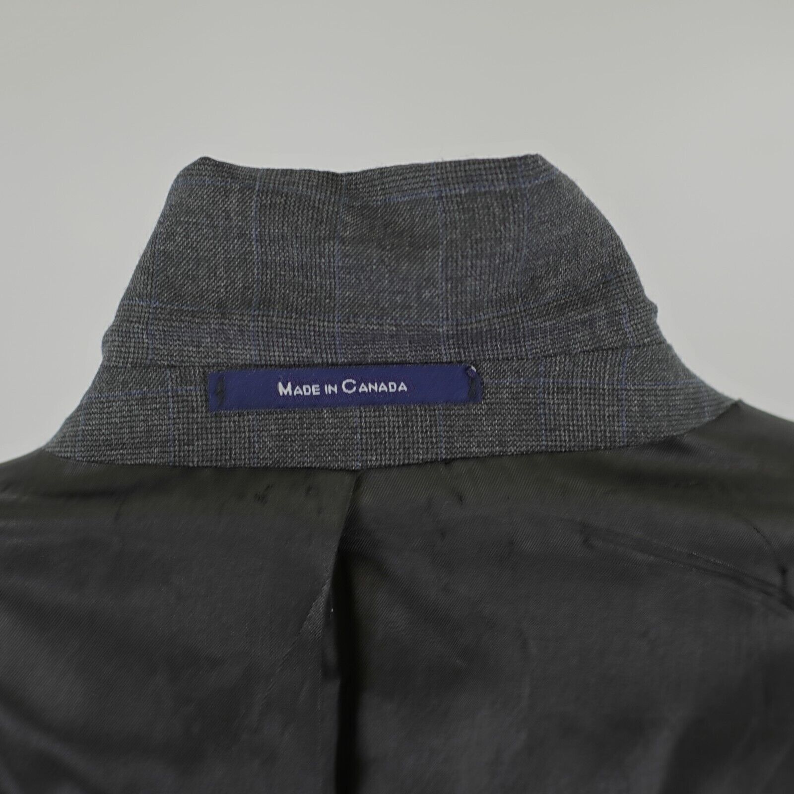 Ralph Lauren Ralph Lauren Wool Cashmere Gray Plaid Blue Windowpane 2 Butt Size 42R - 12 Thumbnail