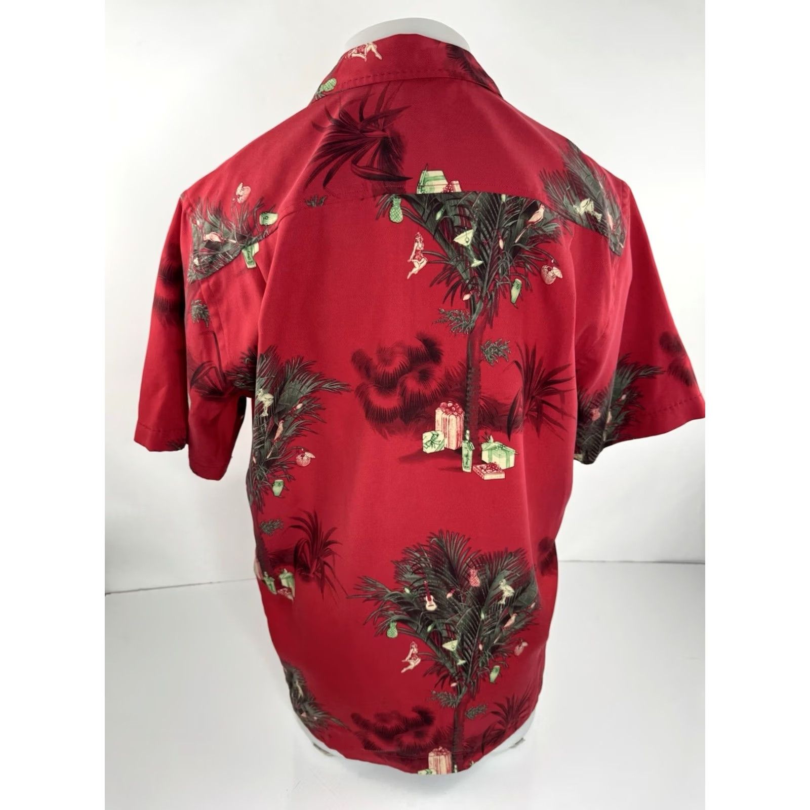 Tommy Bahama TOMMY BAHAMA HULA SHIRT Wool Silk Christmas Gift Tree M Aloha Shirt Red Short Sleeve Mens M Size US M / EU 48-50 / 2 - 4 Thumbnail