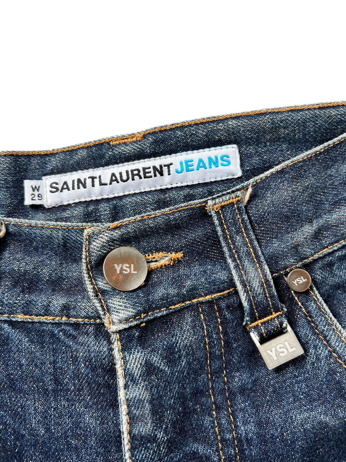 Yves Saint Laurent Saint Laurent Jeans Raw Aging Fading Size US 28 / EU 44 - 12 Thumbnail