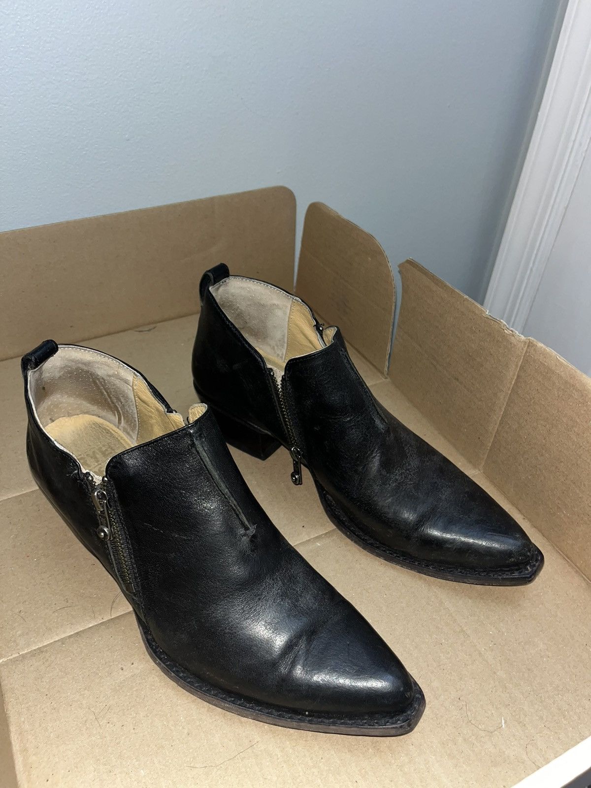Frye Womens Frye Sacha Moto Shootie Black Size US 9.5 / IT 39.5 - 3 Thumbnail