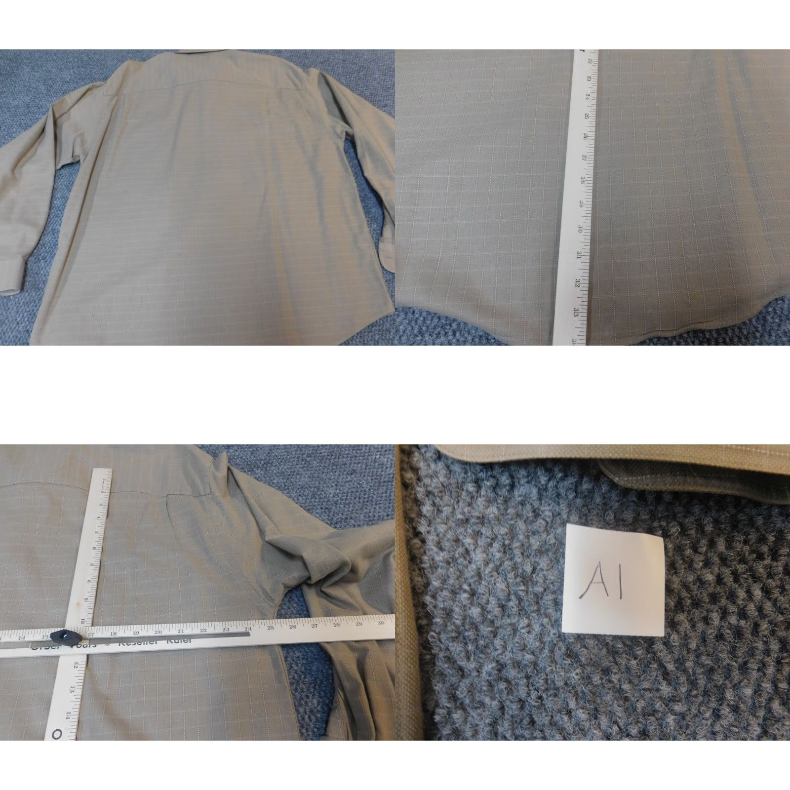 Geoffrey Beene Geoffrey Beene Mens Button-Down Shirt XL Plaid Beige Casual Regular Size US XL / EU 56 / 4 - 8 Thumbnail