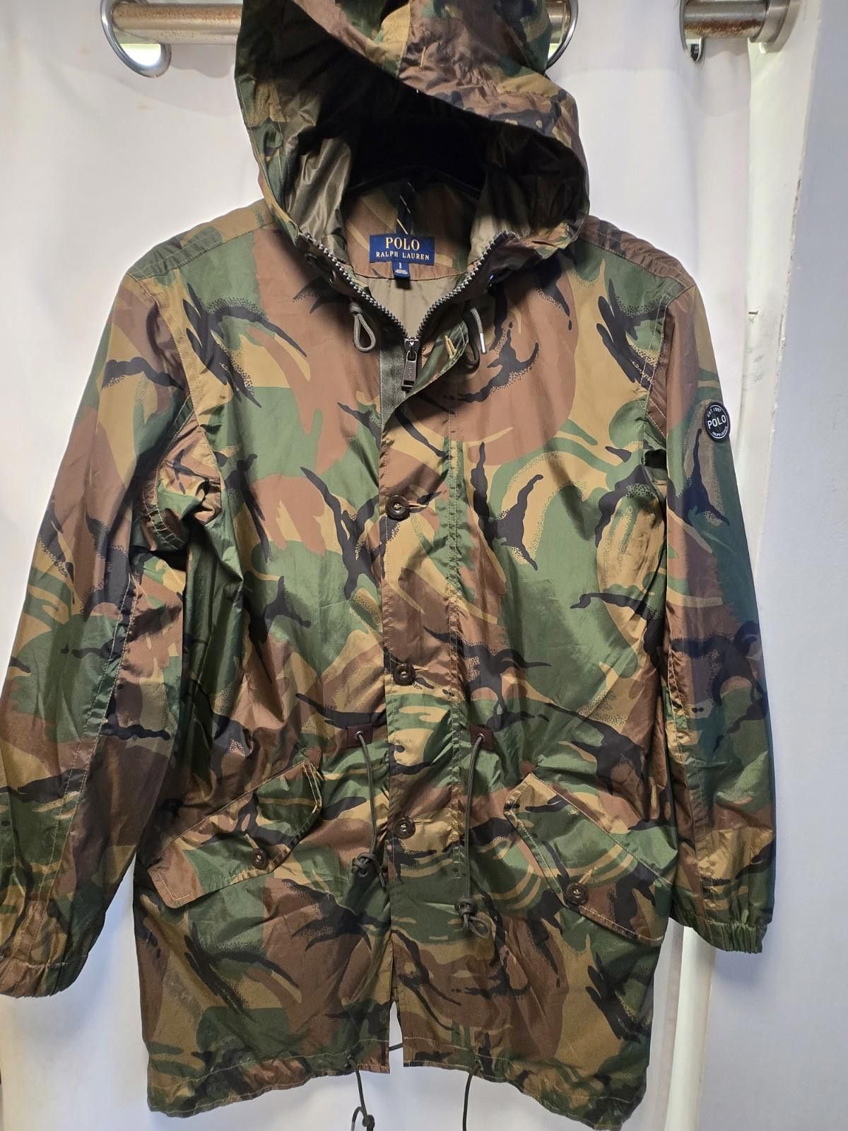 Polo Ralph Lauren Polo Ralph Lauren Hooded Army Camouflage Rain Coat Jacket S Size US S / EU 44-46 / 1 - 5 Thumbnail