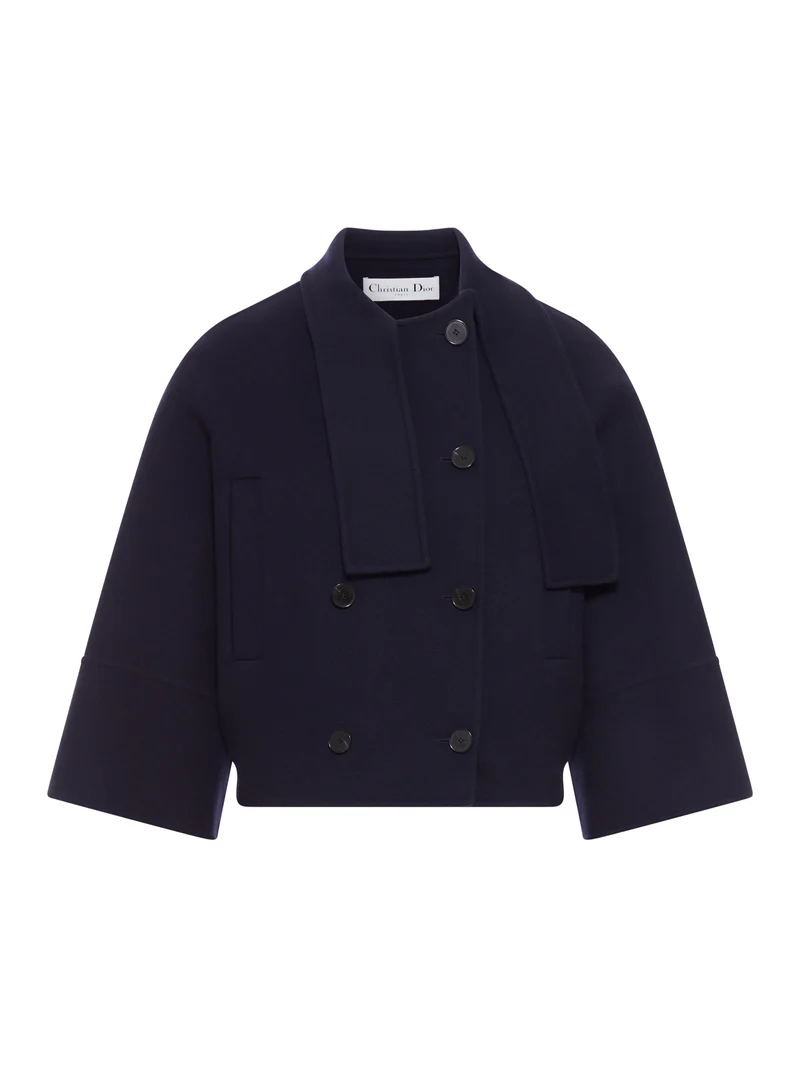Dior DIOR Blue Cropped Wool Coat New & Authentic Size ONE SIZE - 2 Thumbnail
