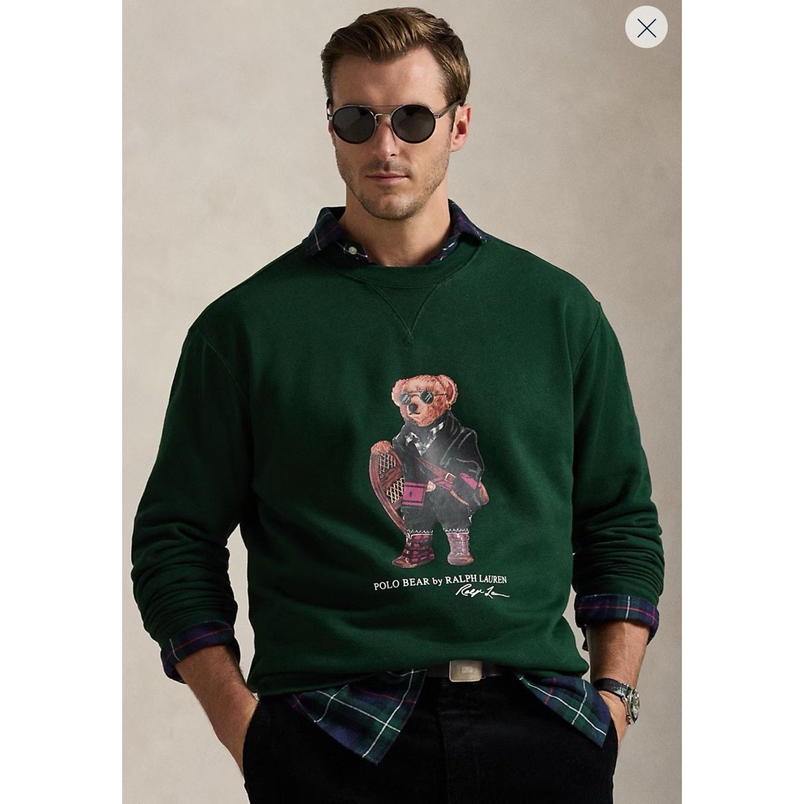 Polo Ralph Lauren NWT Ralph Lauren Men Polo Bear Fleece Sweatshirt Green Small Size US S / EU 44-46 / 1 - 6 Thumbnail