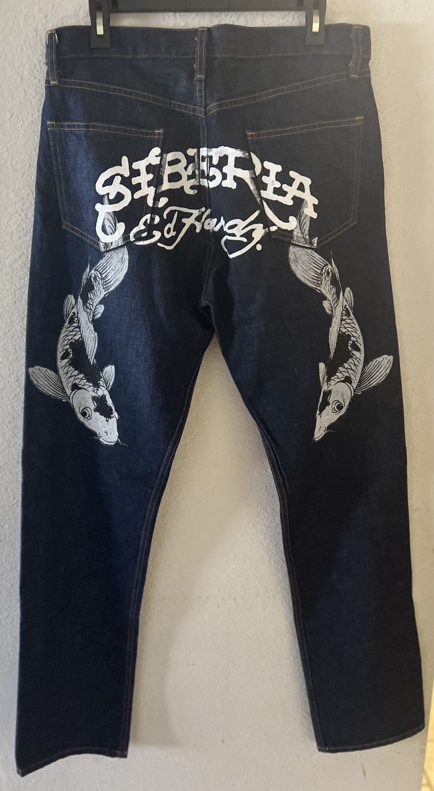 Ed Hardy × Vintage 'KOI FISH' RAW DENIM Siberia Hills x Ed hardy 32x33 VINTAGE Size US 32 / EU 48 - 4 Thumbnail
