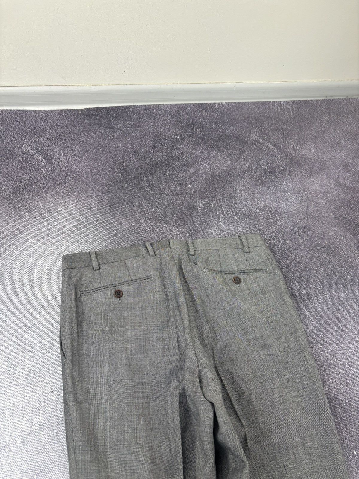 Suitsupply Suitsupply Lazio Men’s Glen Check Gray Wool Dress Pants Size US 32 / EU 48 - 12 Thumbnail